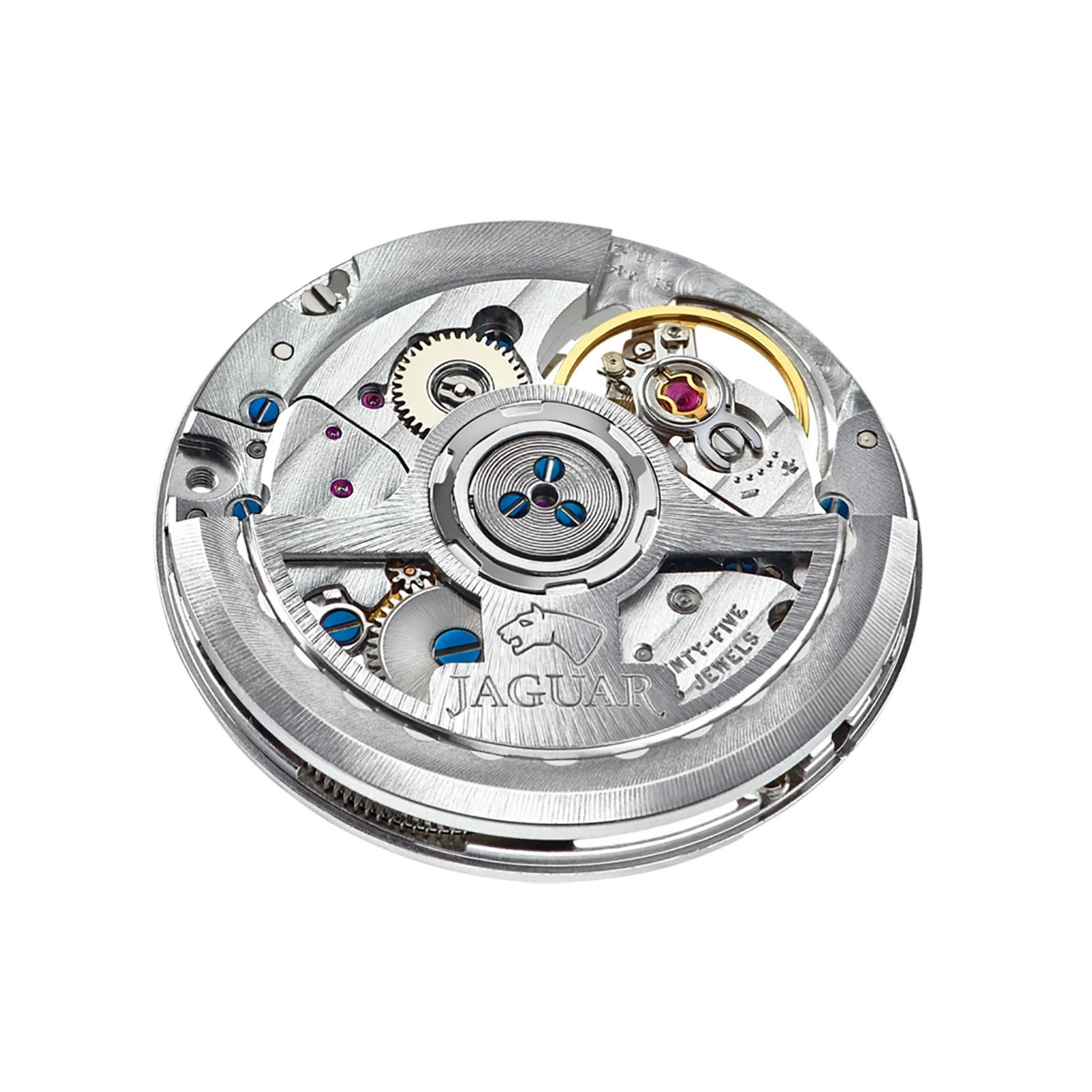 JAGUAR Quarzuhr Jaguar Herren Uhr Automatik J813/1 PUR, (Analoguhr), Herren Armbanduhr rund, PURarmband schwarz, Elegant