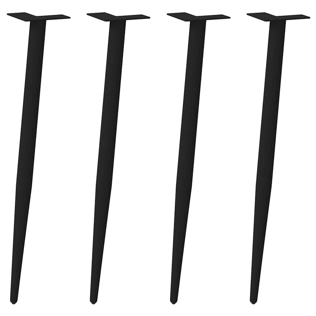 vidaXL Tischbein Konsolentischbeine Konische Form 4 Stk. Schwarz 72-73 cm S günstig online kaufen