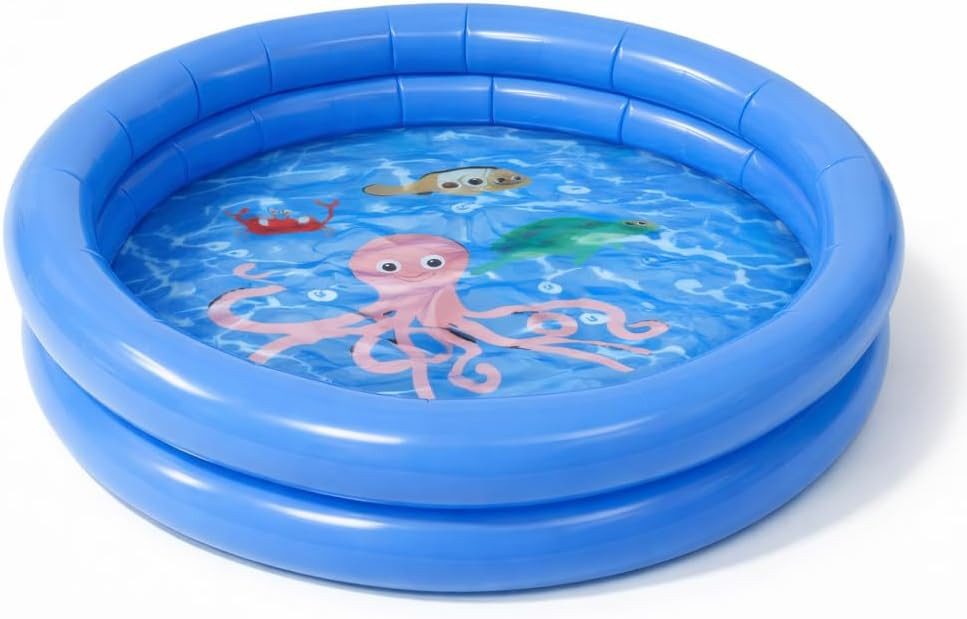 TK Gruppe Pool Aufblasbarer Pool rund – Aufstellpool Gartenpool aus PVC