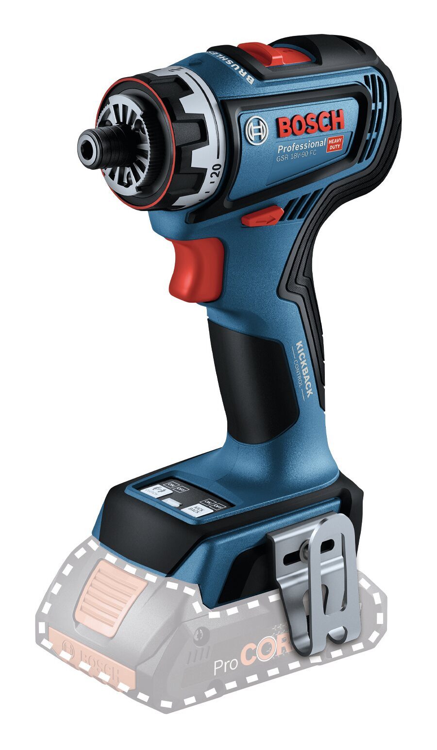 BOSCH Akku-Bohrschrauber GSR 18V-90 FC, 18 V, Ohne Akku - im Karton