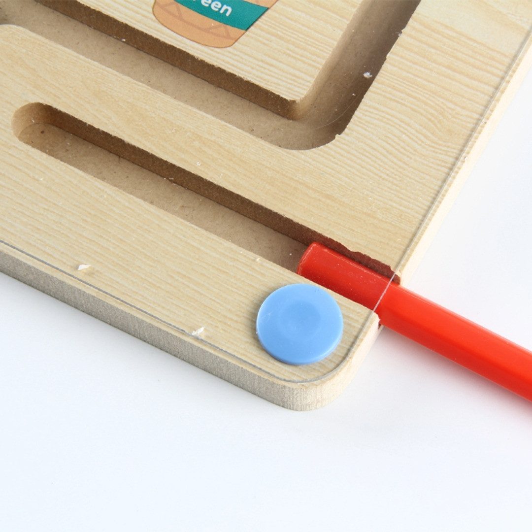 White Fox Studio Puzzle Magnetisches Montessori Labyrinth – Motorik Holzspi günstig online kaufen