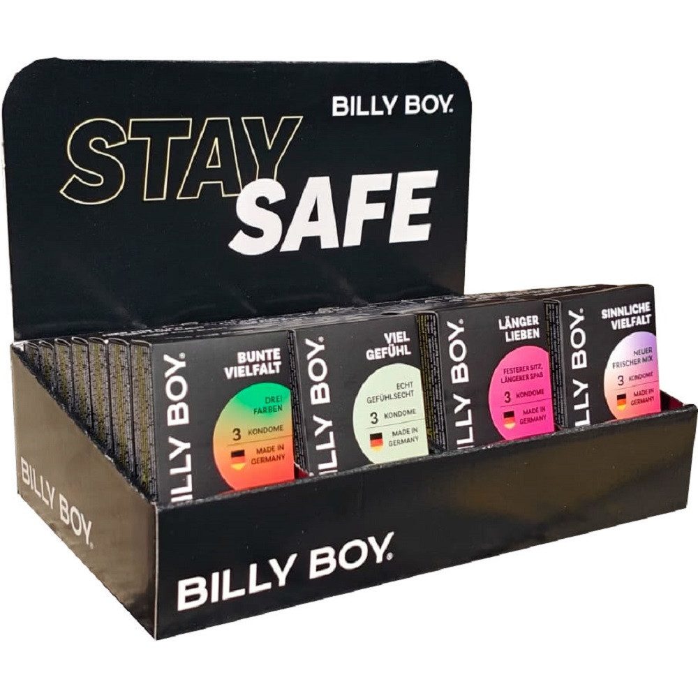 Kondome Tray "Stay Safe" - 4 Sorten im Mix
