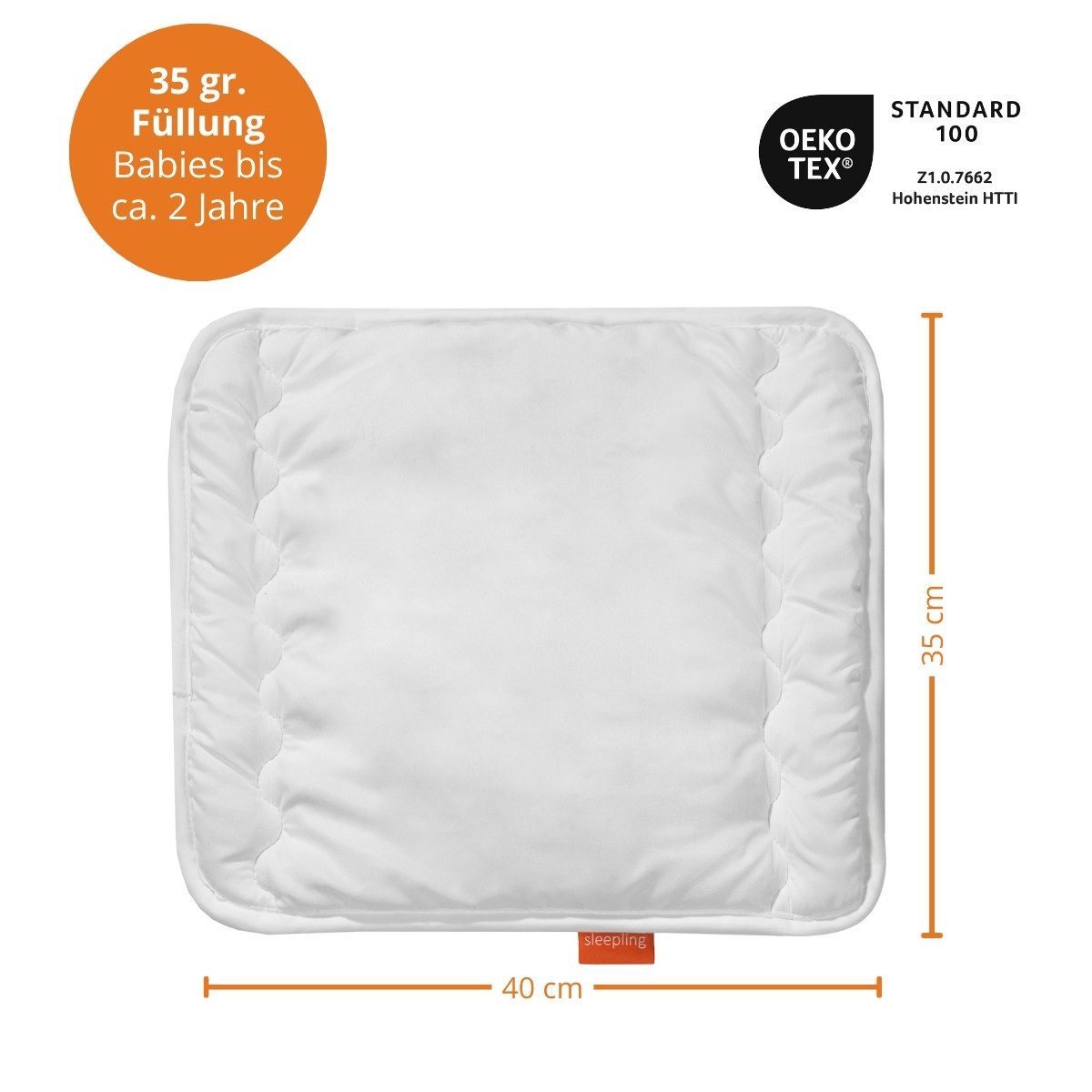 sleepling Kinderbettdecke + Microfaserkissen Babybetten Set, Bettdecke 100 günstig online kaufen