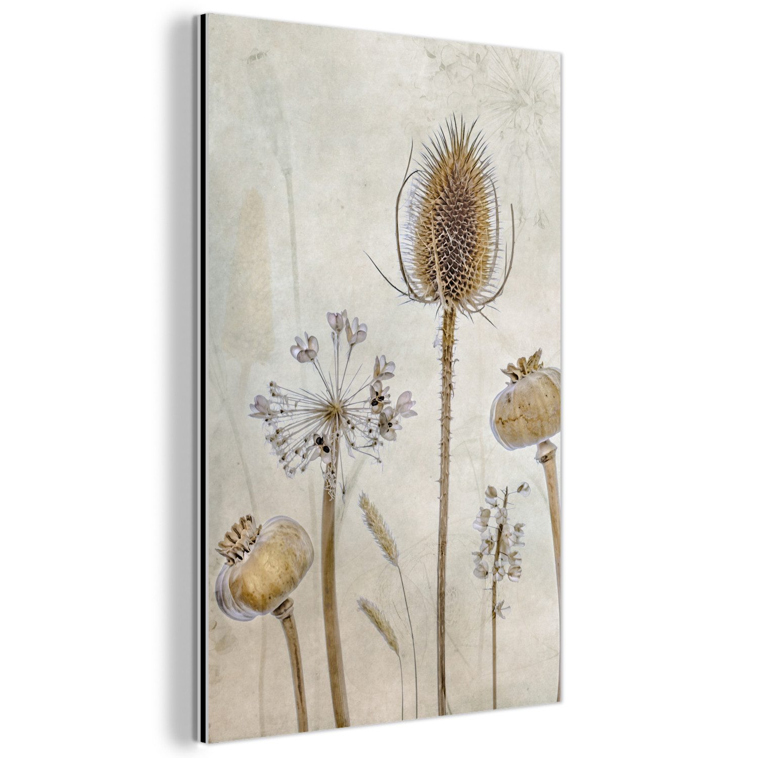 MuchoWow Metallbild Blumen - Aquarell - günstig online kaufen