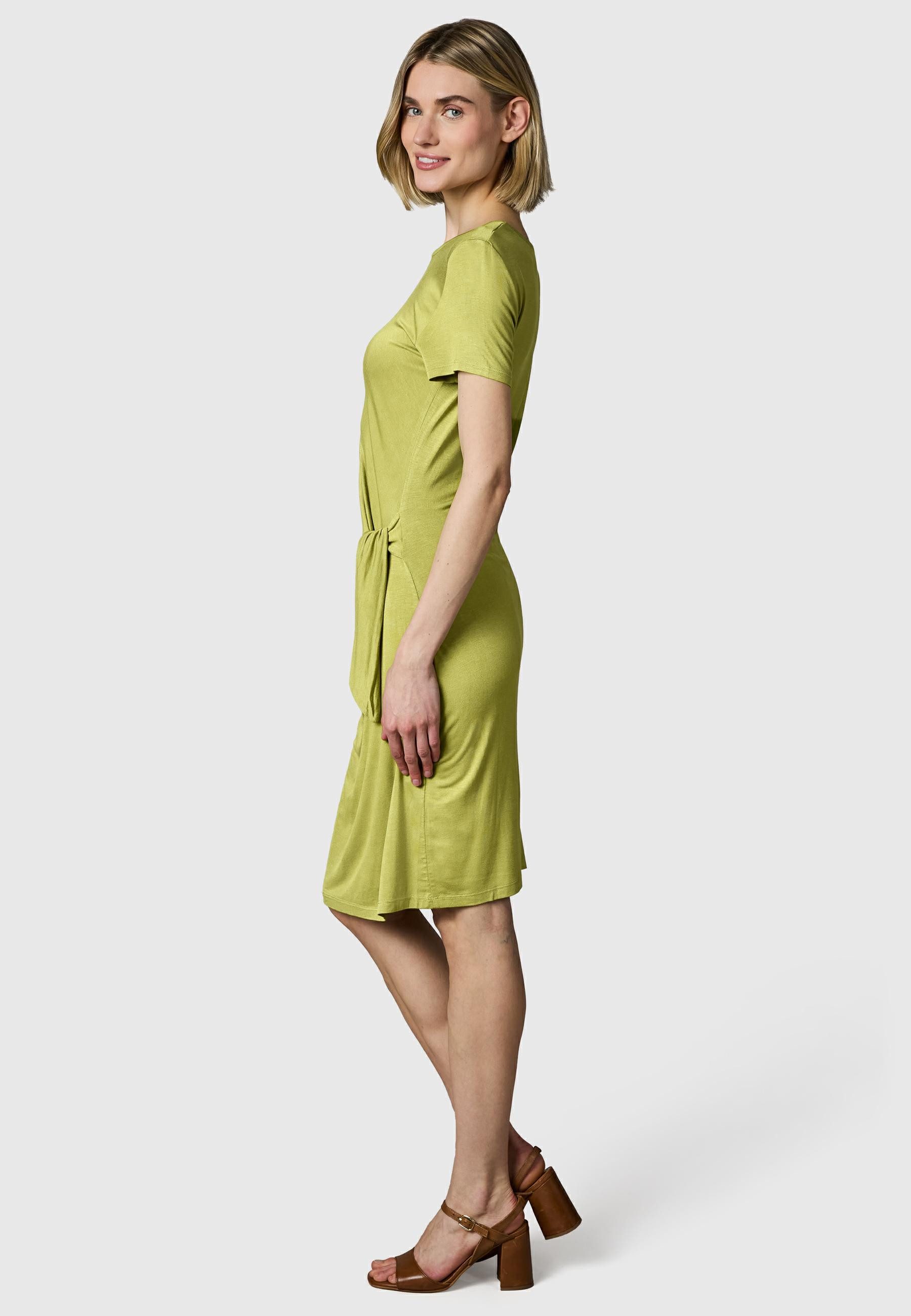 Ragwear Shirtkleid Knotta Kurzarm Sommerkleid mit seitlichem Bindeband günstig online kaufen