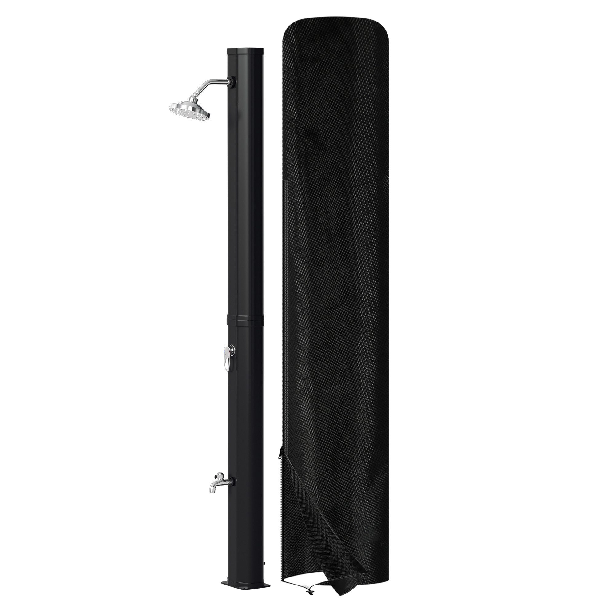 Gartendusche Solardusche 35L mit Fußstempel Schutzhaube Gartendusche Solar
