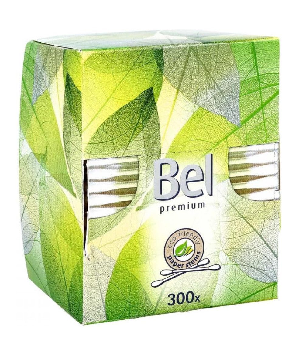 PAUL HARTMANN AG Wattestäbchen Bel Premium Wattestäbchen (300 Stck), mit Aloe Vera und Provitamin B5, 300-St., aus Baumwolle und Mikrofase