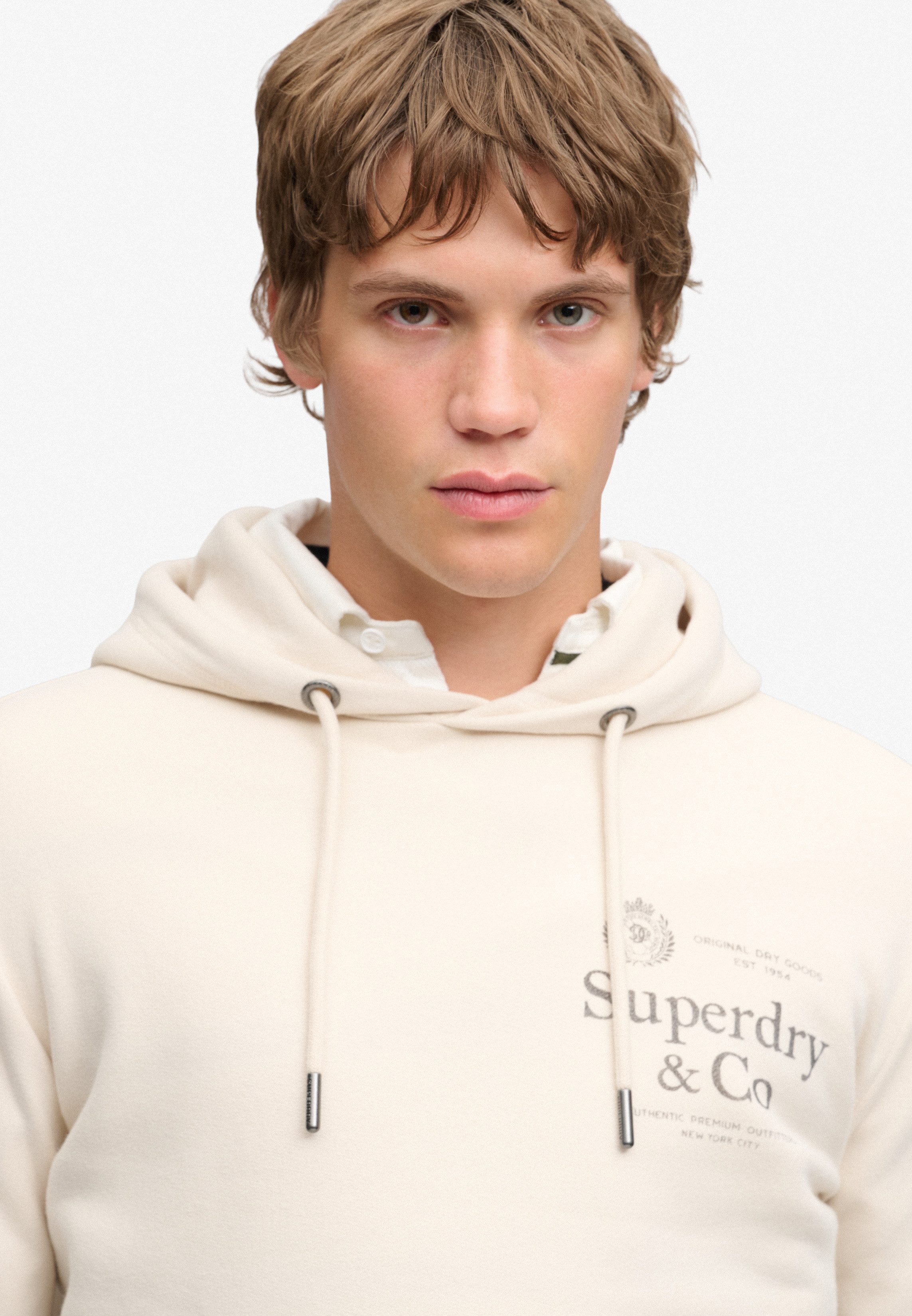 Superdry Kapuzensweatshirt 1954 COMPANY RELAXED HOOD Baumwollmischung, relaxed fit