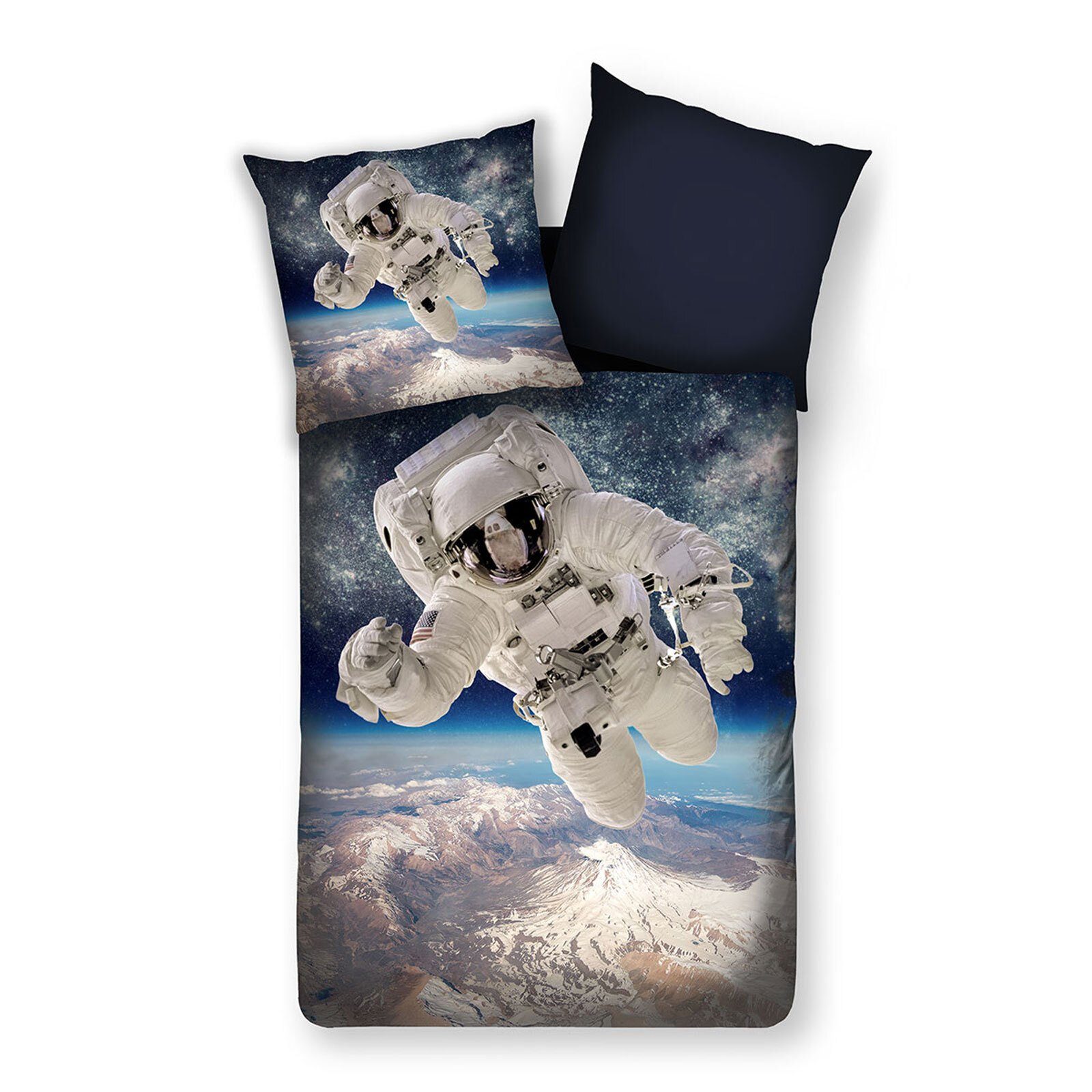 TRAUMSCHLAF Bettwäsche Wendebettwäsche Astronaut Weltall, Renforce, günstig online kaufen