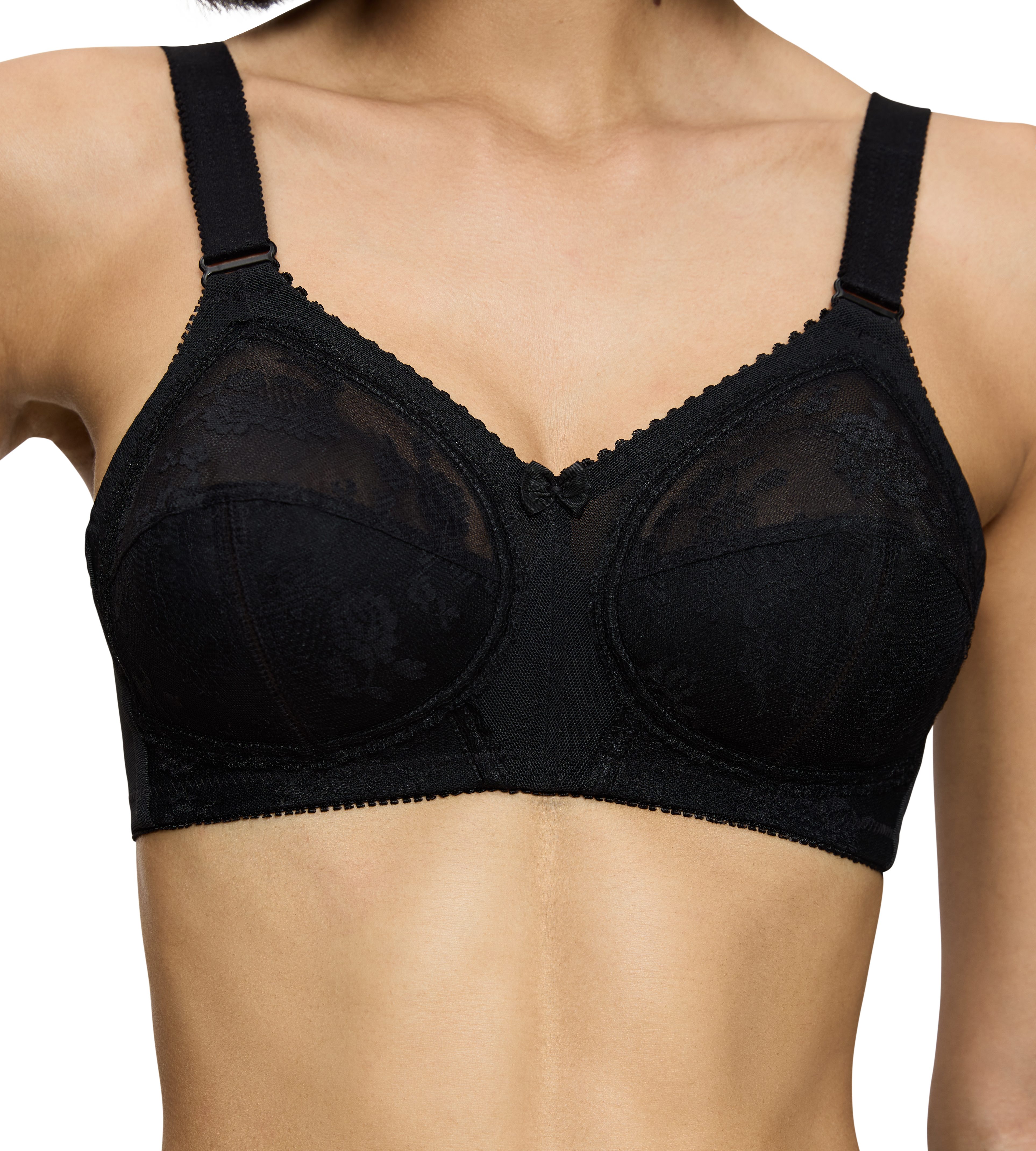 Triumph Bügelloser BH Doreen X mit Spitzendetails, breitere verstellbare Träger