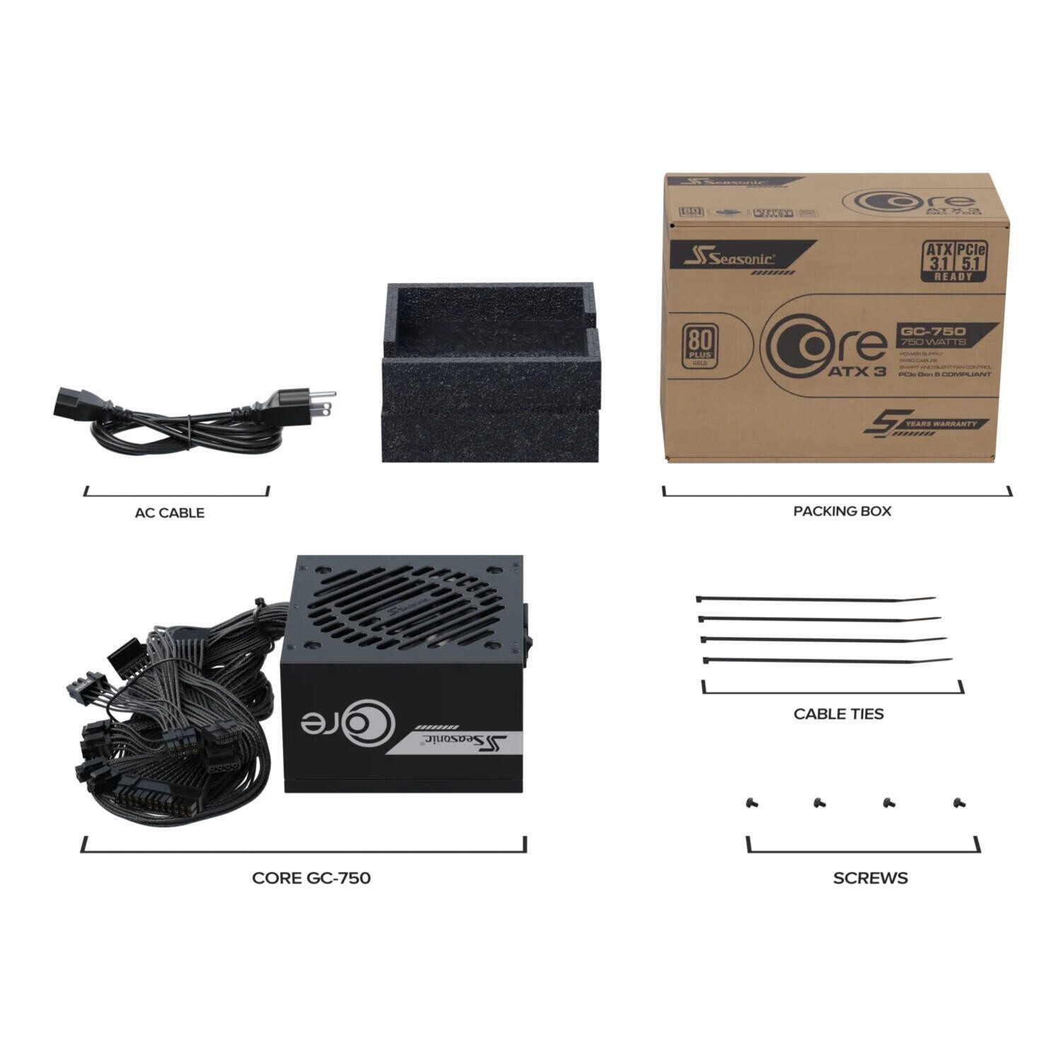Seasonic CORE GC ATX 3.1 750 W PC-Netzteil – Bild 2 von 5