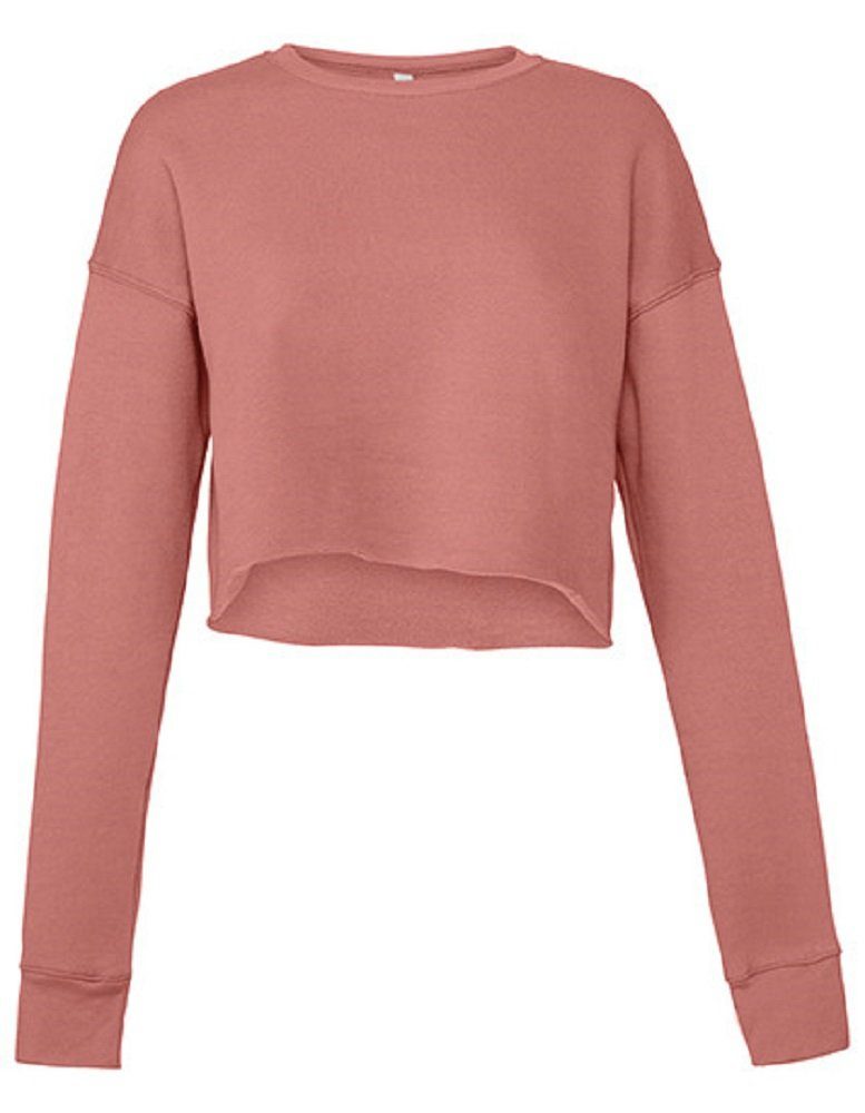 Bella Sweatshirt bauchfreies Damen Sweatshirt / Langarm Shirt für Frauen und Mädchen Innen Fleece, weiter geschnitten