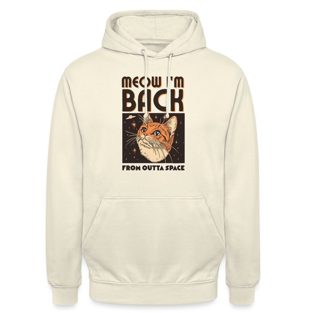 Spreadshirt Hoodie Lustiges Weltraum Katzen Motiv Unisex Hoodie (1-tlg)