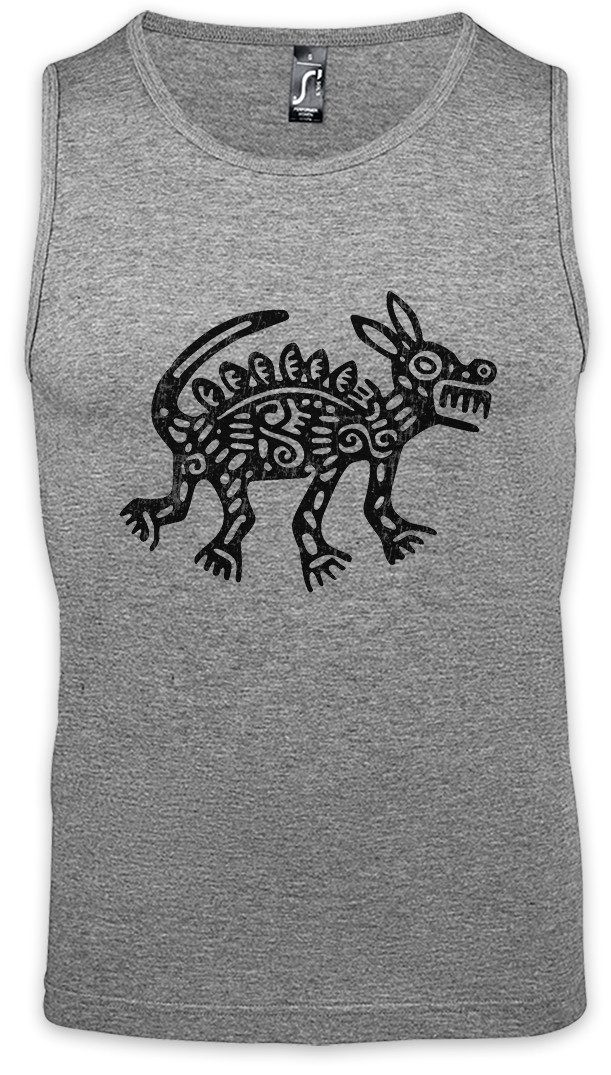 Tanktop Aztec Dog Ärmelloses T-Shirt Aztecs Azteken Inka Maya Mayans Mayas