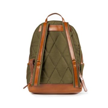 DRAKENSBERG Rucksack »Lenny« Oliv-Grün, hochwertiger Tagesrucksack im College-Design für Damen und Herren