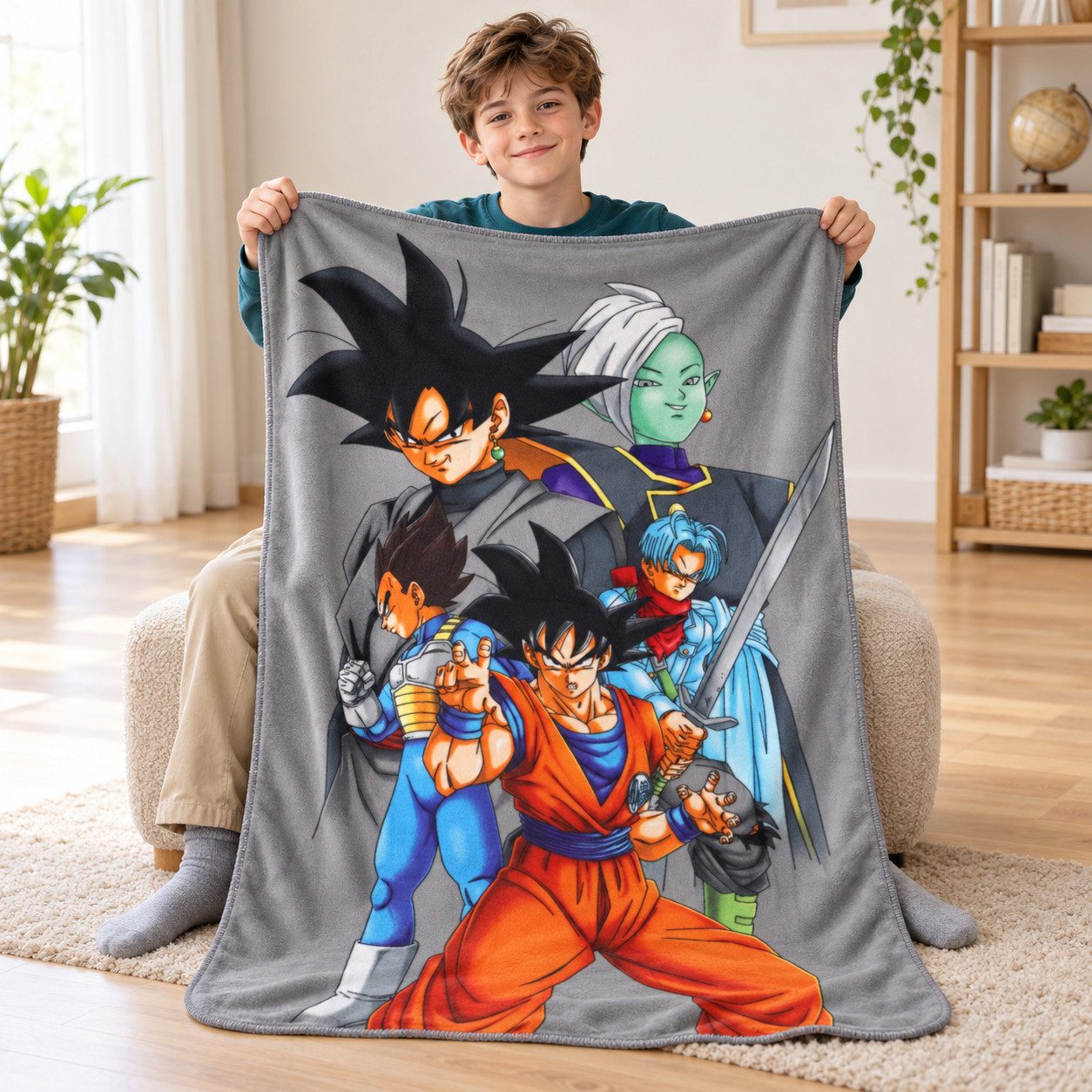 Kinderdecke Anime Dragon Ball Kinder Jungen Fleecedecke, Dragon Ball, leichte Kuscheldecke 100x140 cm – Bild 4 von 5