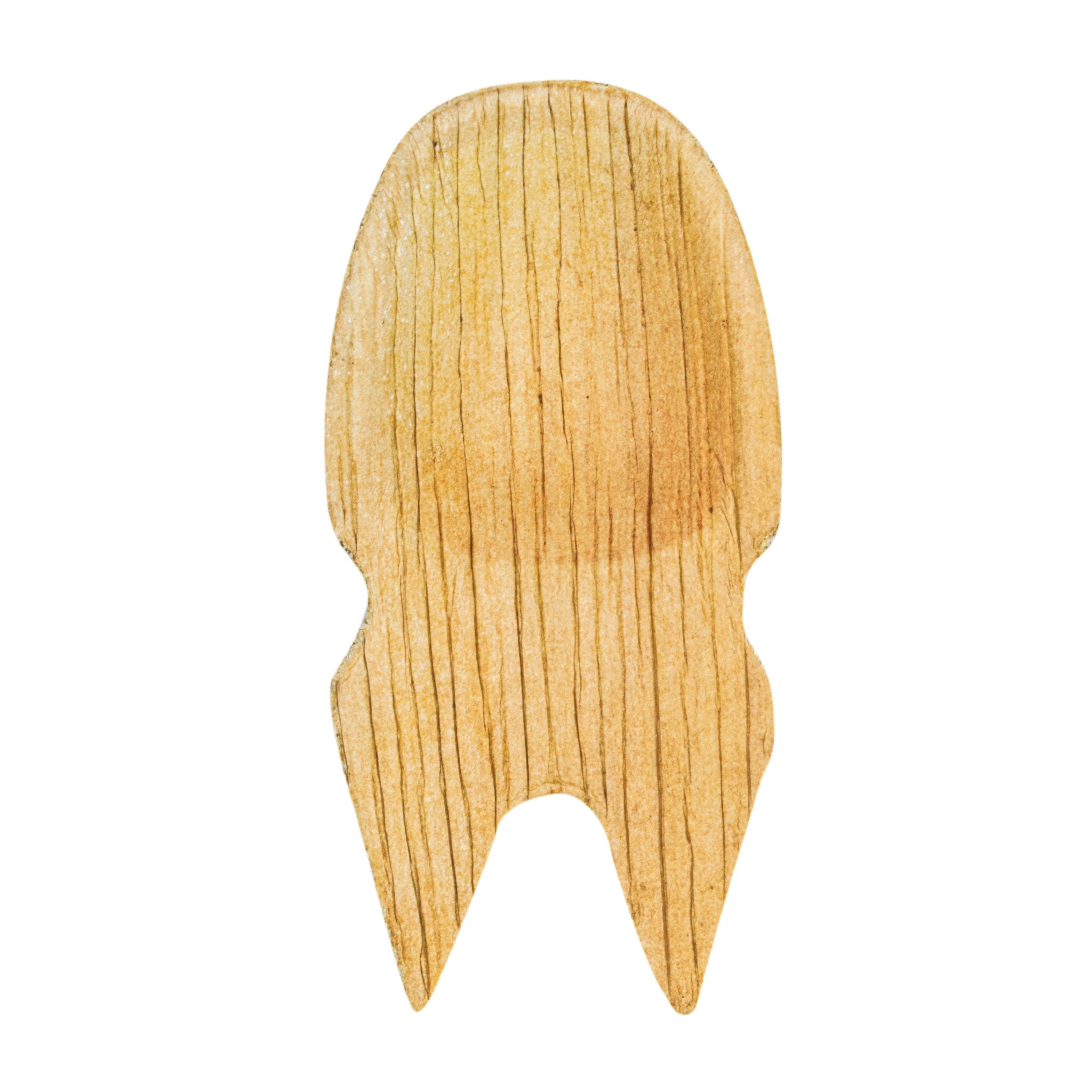 wisefood Einwegbesteck-Set Palmblatt Früchtepiekser rund "Spork" 6 cm Einweg (25-tlg), Palmblatt