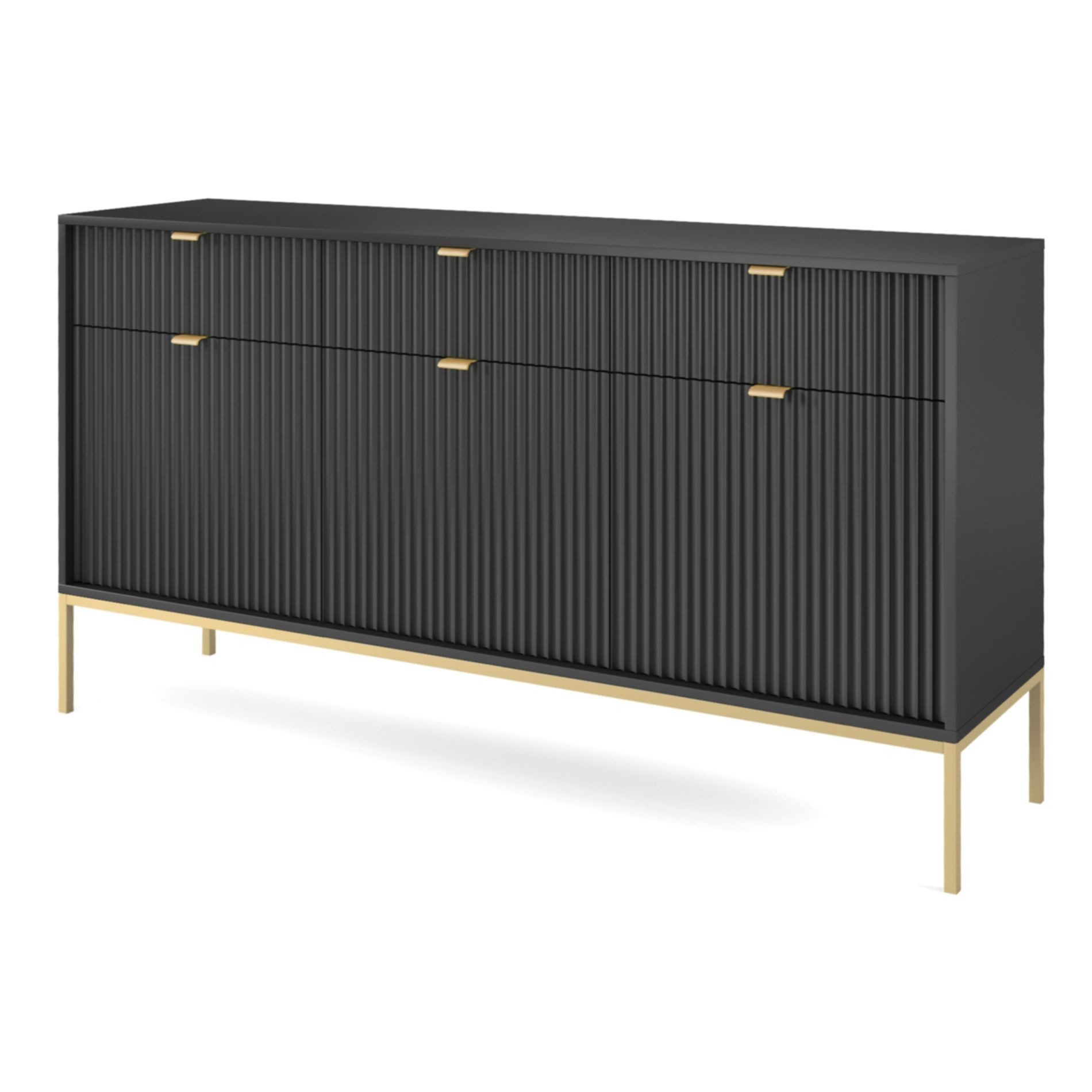 Selsey Sideboard VELLORE, 3-türig mit geriffelten günstig online kaufen