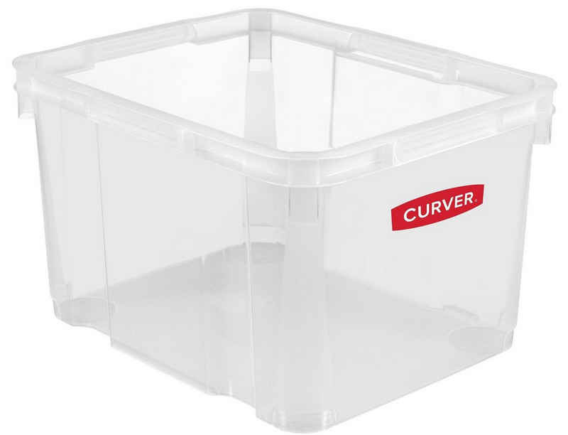 KS-Direkt Aufbewahrungsbox Aufbewahrungsbox 30L 42,5x34x25 Stapelbox Kunstoffbox Box Stapelbox (1 St), inkl. Griffmulden