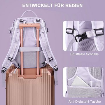 REDOM Reiserucksack Freizeitrucksack Sportrucksack Reisen Rucksack Sporttasche Rucksäcke (Notebook Laptop Tasche Schule Uni Rucksack Handgepäck, Reisenrucksack, mit Schuhfach und Nasstasche, mit USB-Ladeanschluss), Schulrucksack Schultasche Weekender Schwimmen Yoga Fitnessstudio Gym