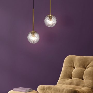 click-licht Hängeleuchte Pendelleuchte Ligero in Gold und Transparent E27, keine Angabe, Leuchtmittel enthalten: Nein, warmweiss, Hängeleuchte, Pendellampe, Pendelleuchte