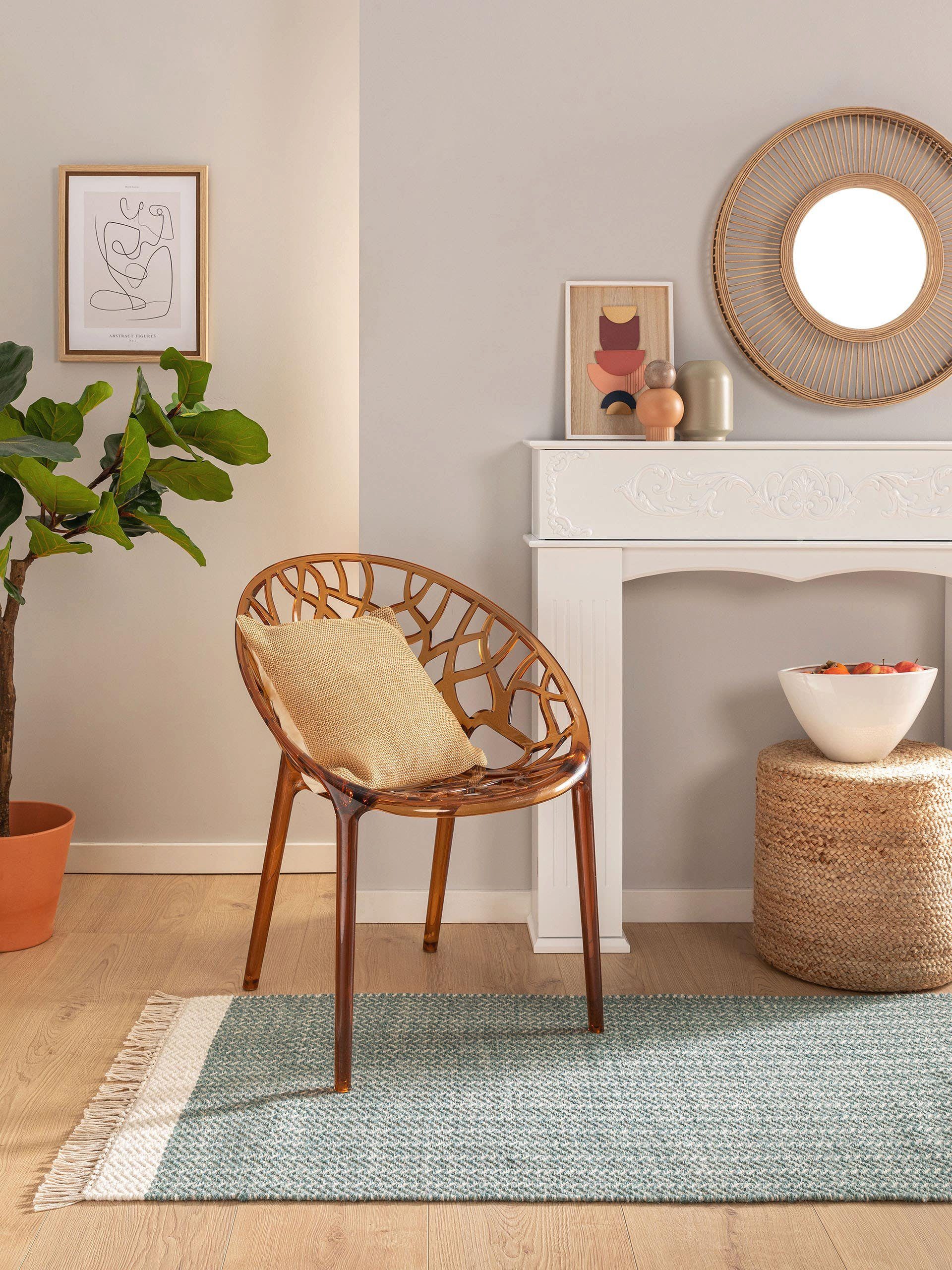 benuta Wollteppich Kim, rechteckig, Höhe: 5 mm, Kunstfaser, Berber, Ethno-S günstig online kaufen