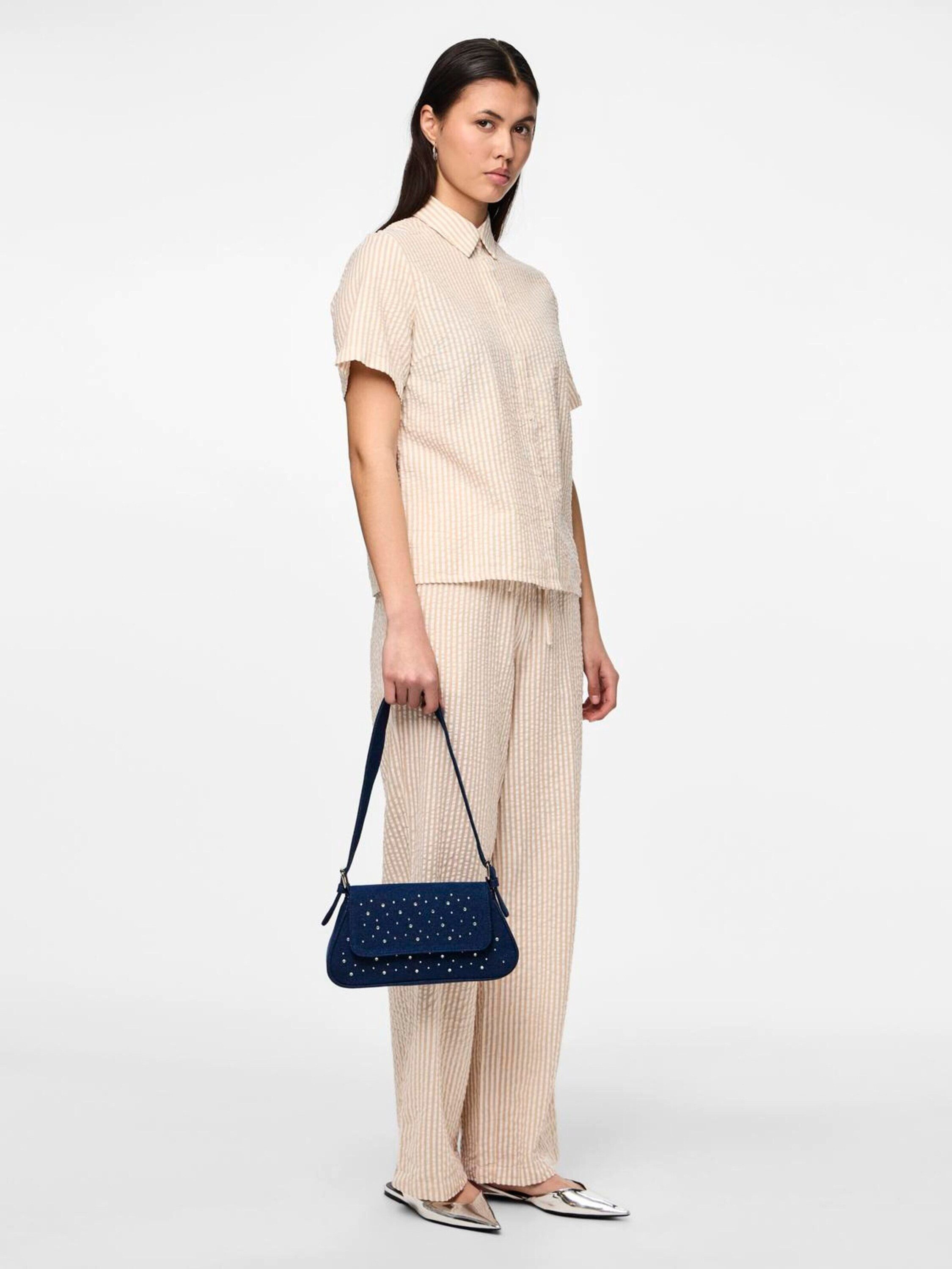 pieces Stoffhose SALLY (1-tlg) Drapiert/gerafft