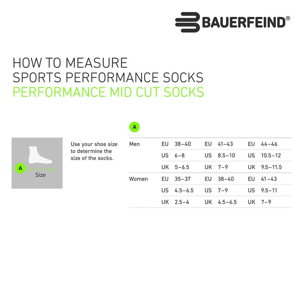 Bauerfeind Run Socks Cut Mid White Performance Socken