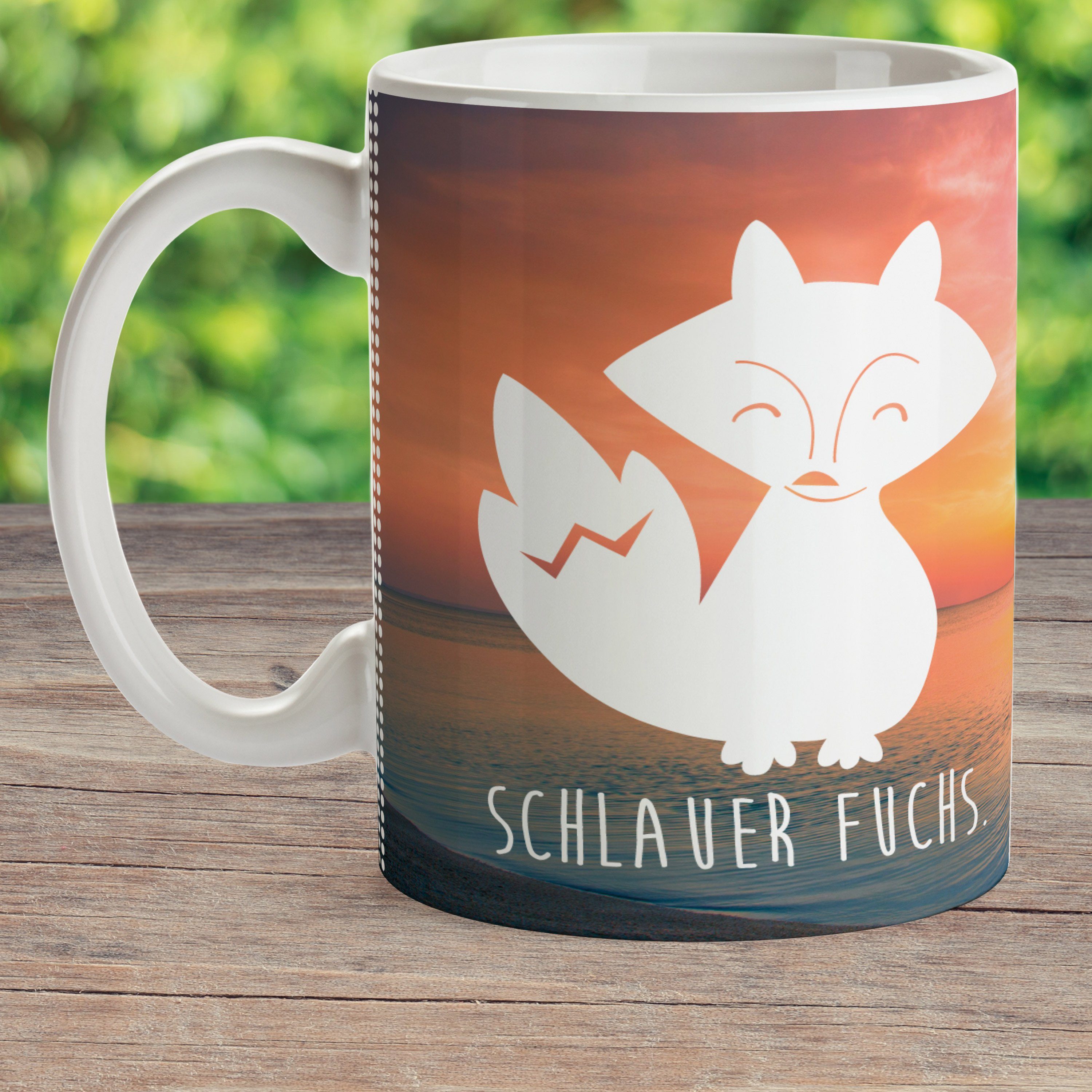 Mr. & Sonnenuntergang Geschenk, Kinderbecher Fuchs - Kunststoffbecher, Kunststoff Kaffeeta, Mrs. Deluxe - Panda