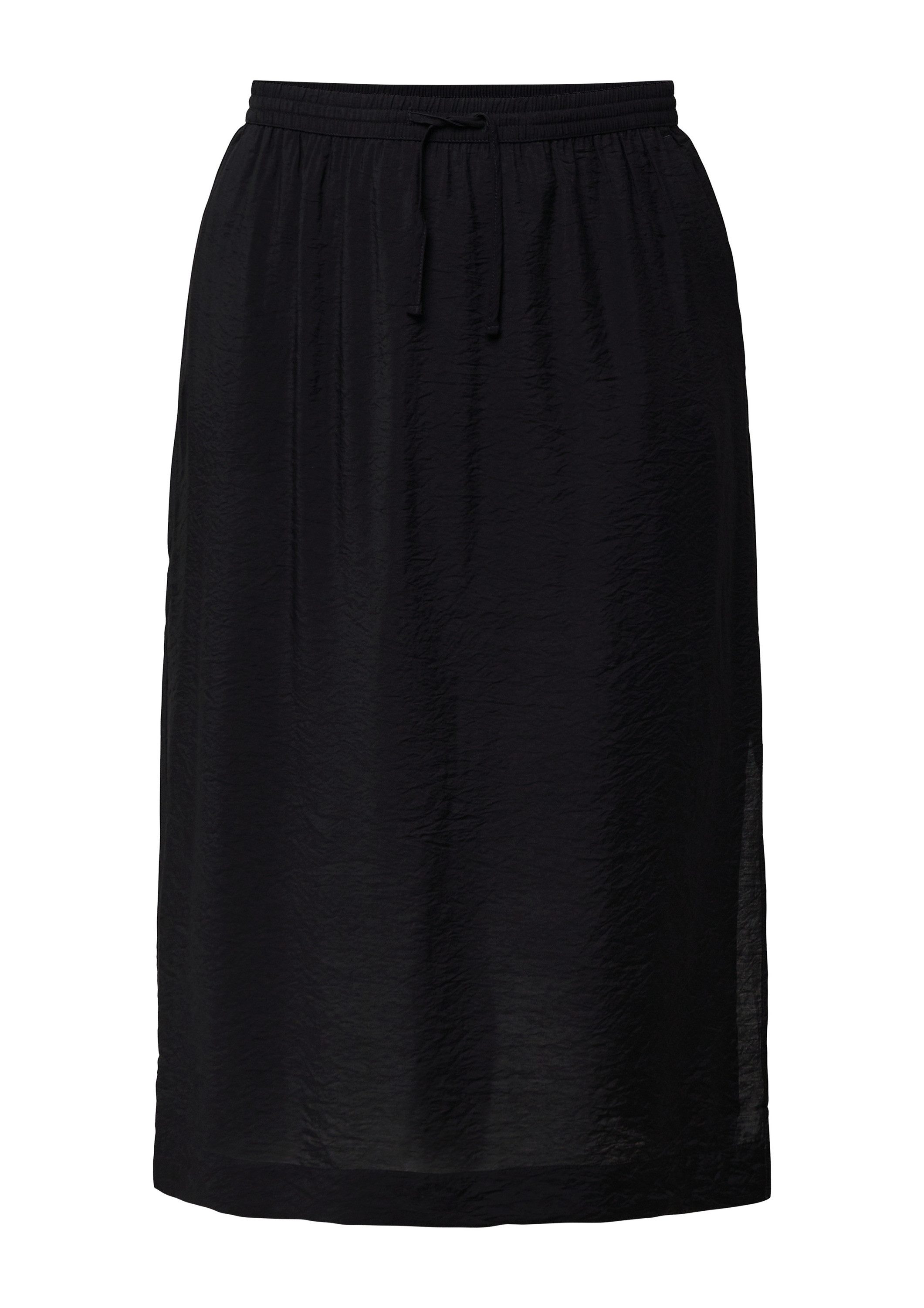 s.Oliver Midirock Rock Midi-Rock aus strukturiertem Viskosemix mit seitlich günstig online kaufen