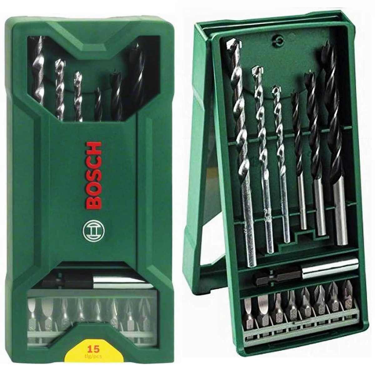 BOSCH Bit-Set Mini-X-Line Mixed-Set, 15-St., 3x Steinbohrer 3x Holzbohrer 8 günstig online kaufen