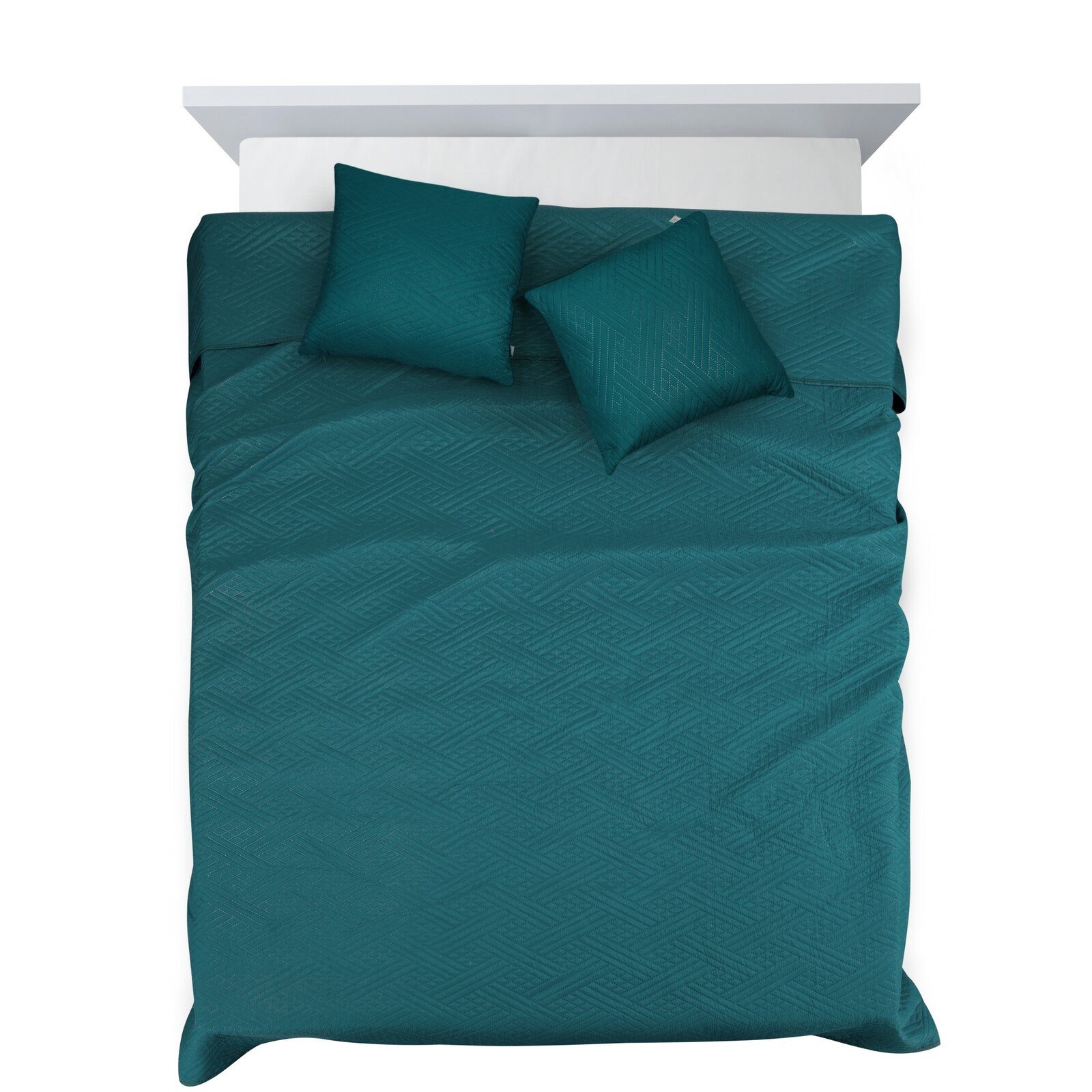 Design91 Tagesdecke SET: Decke mit 2 Kissenbezüge 40x40 cm, Zweiseitig gesteppt, dekorative Steppdecke, Microfaser – Bild 3 von 5