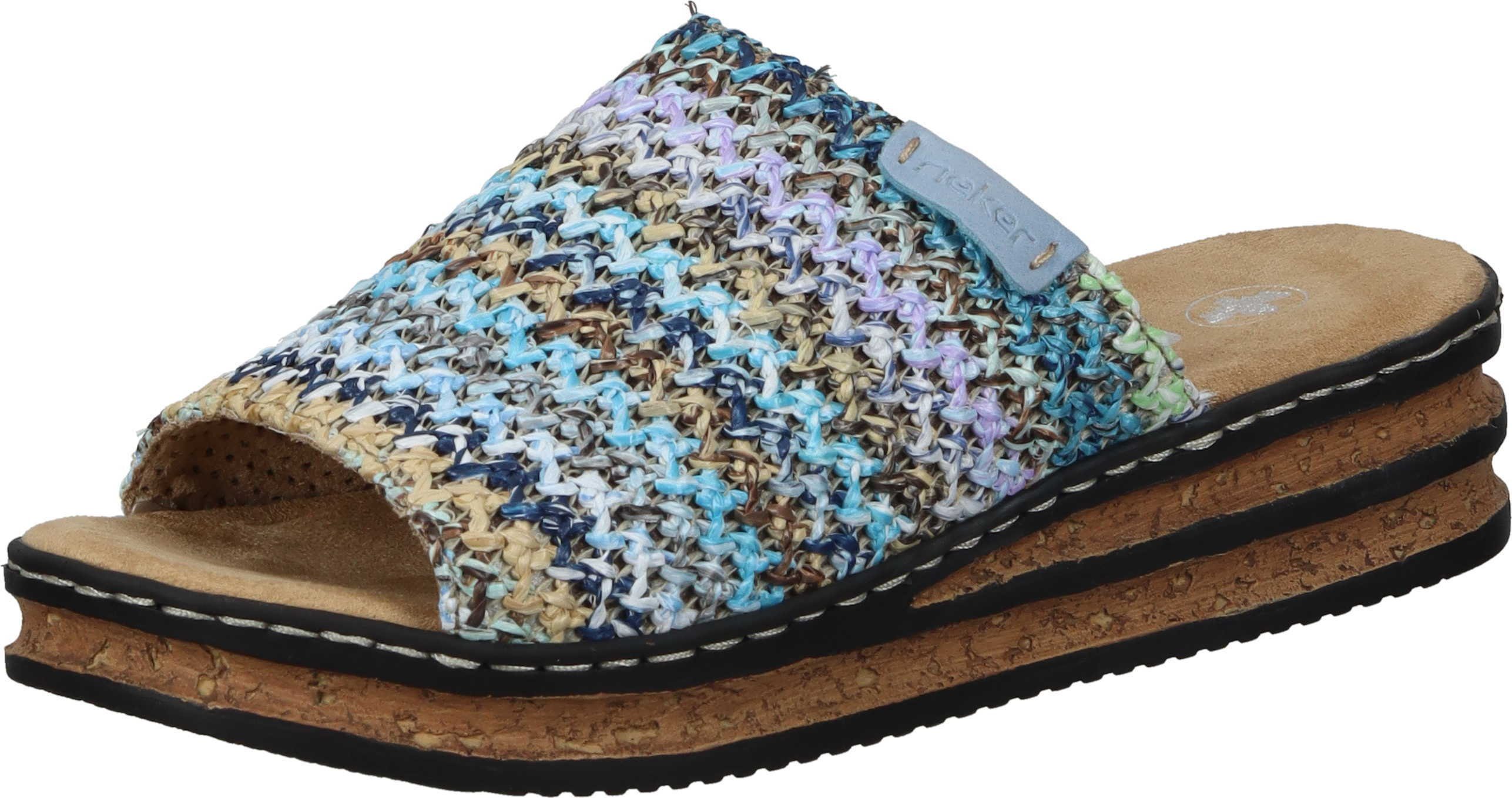 Rieker Pantoletten Pantolette aus Textil günstig online kaufen