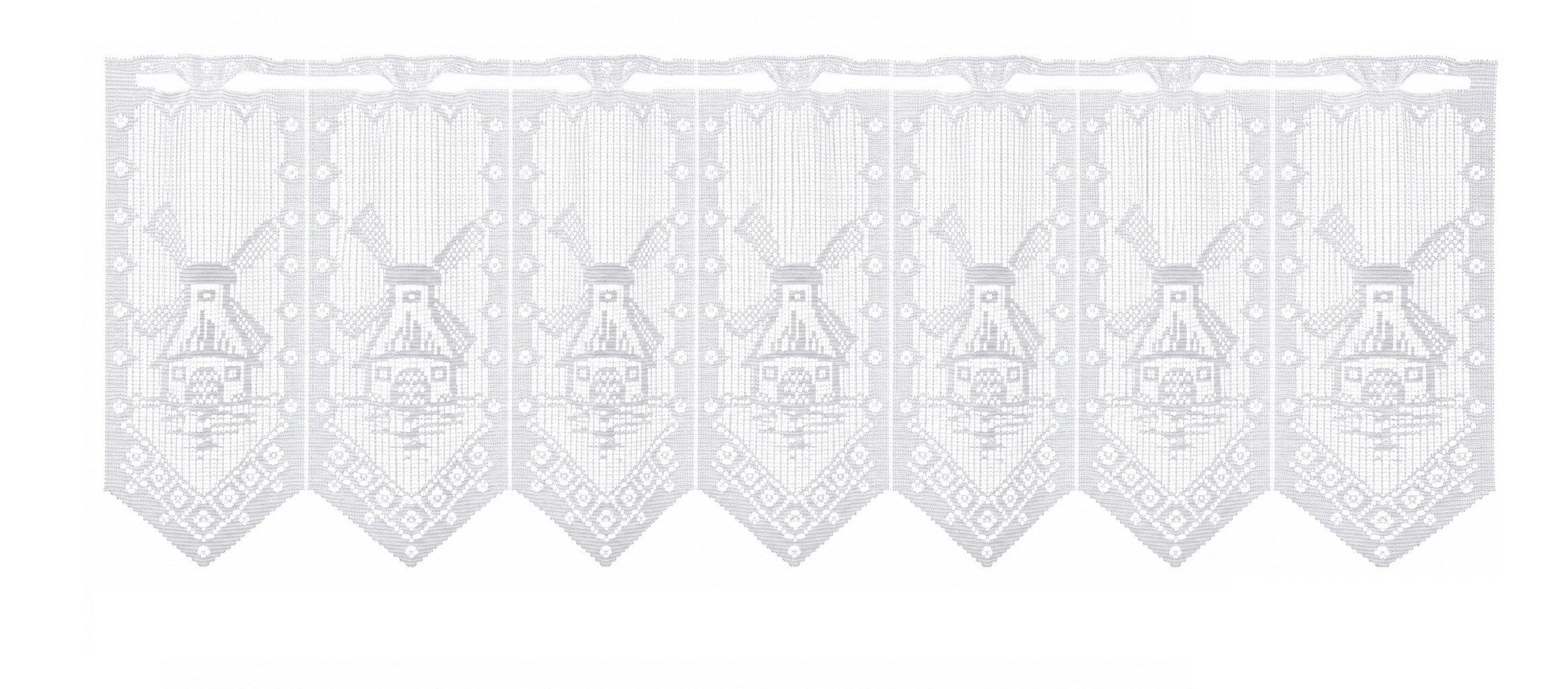 Schmidt Gard Scheibengardine Scheibengardine Windmühle aus robusten Jaquardstoff (1 St), Durchzuglöcher, transparent