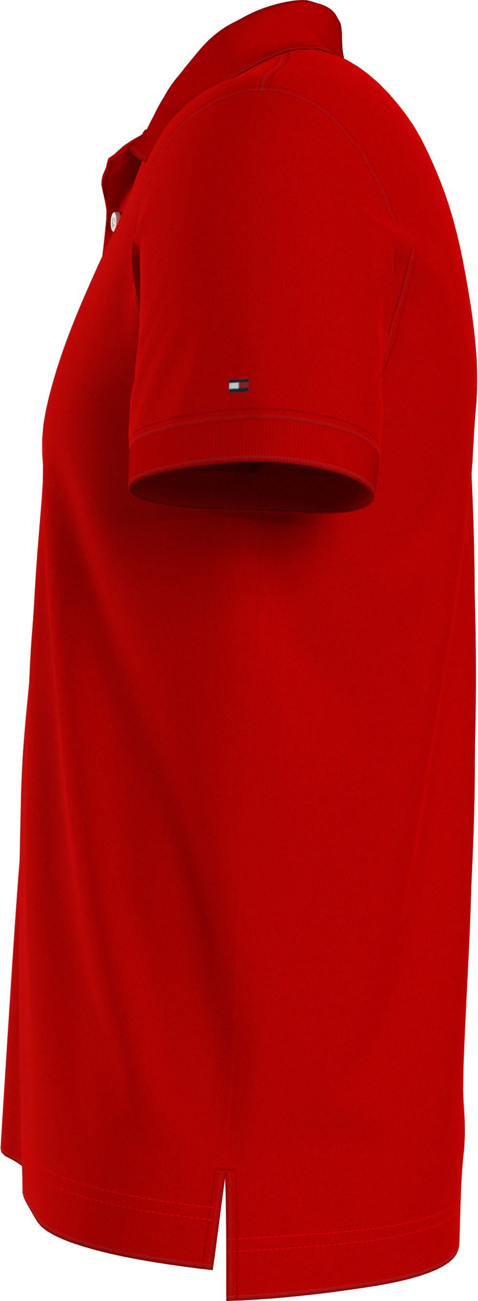 Hilfiger JERSEY zeitlosen MERC Rouge DC Poloshirt ESS Tommy SLIM POLO TAILORED Basic-Look den für