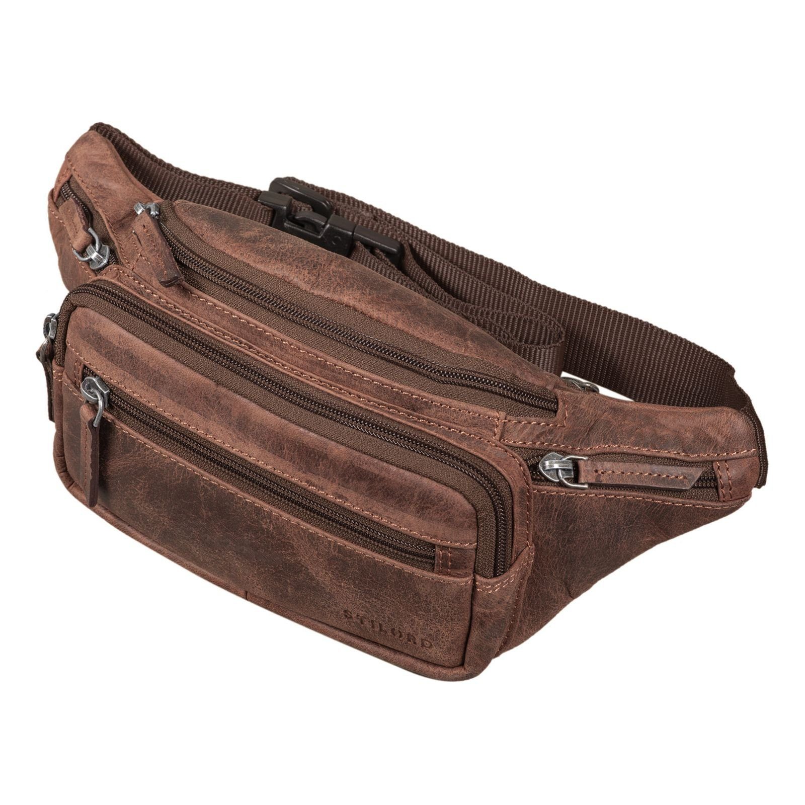 STILORD Bauchtasche "Zion" Vintage Gürteltasche Echtleder Bauchtasche