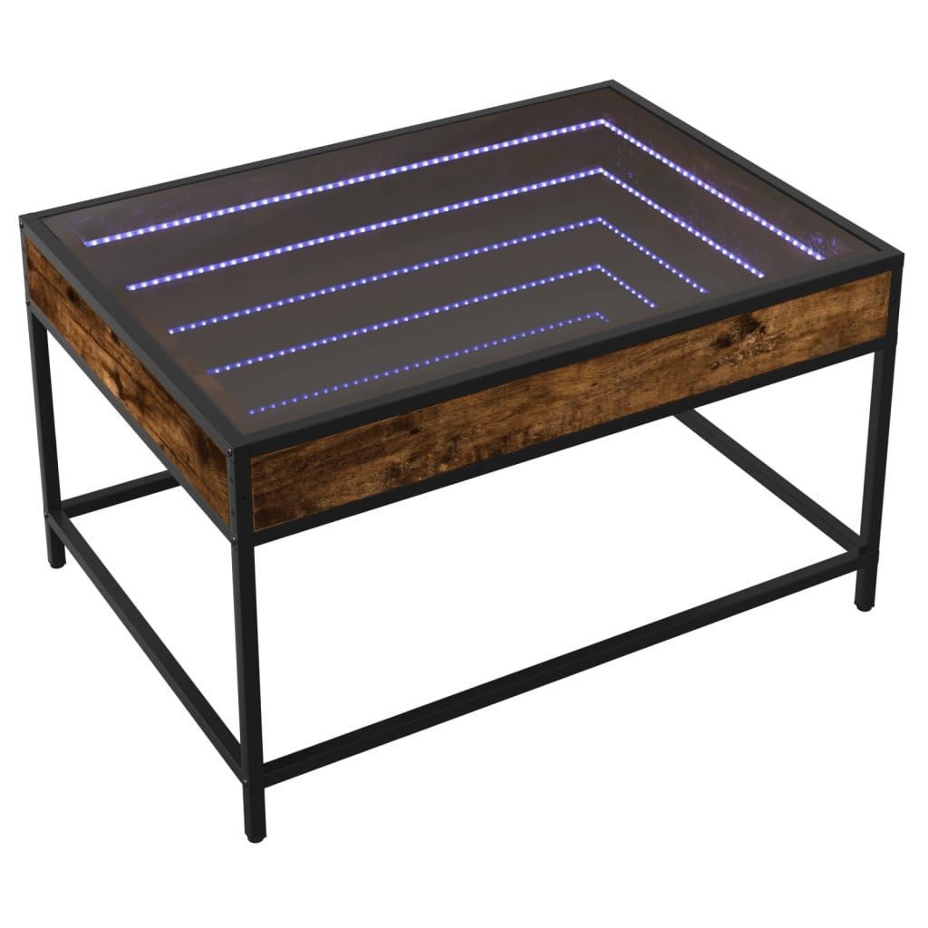 vidaXL Couchtisch Couchtisch mit Infinity-LED Räuchereiche 70x50x41 cm (1-St)