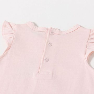 suebidou Kurzoverall Strampler Pyjama für Babys/Kleinkinder mit süßem Print rosa Print