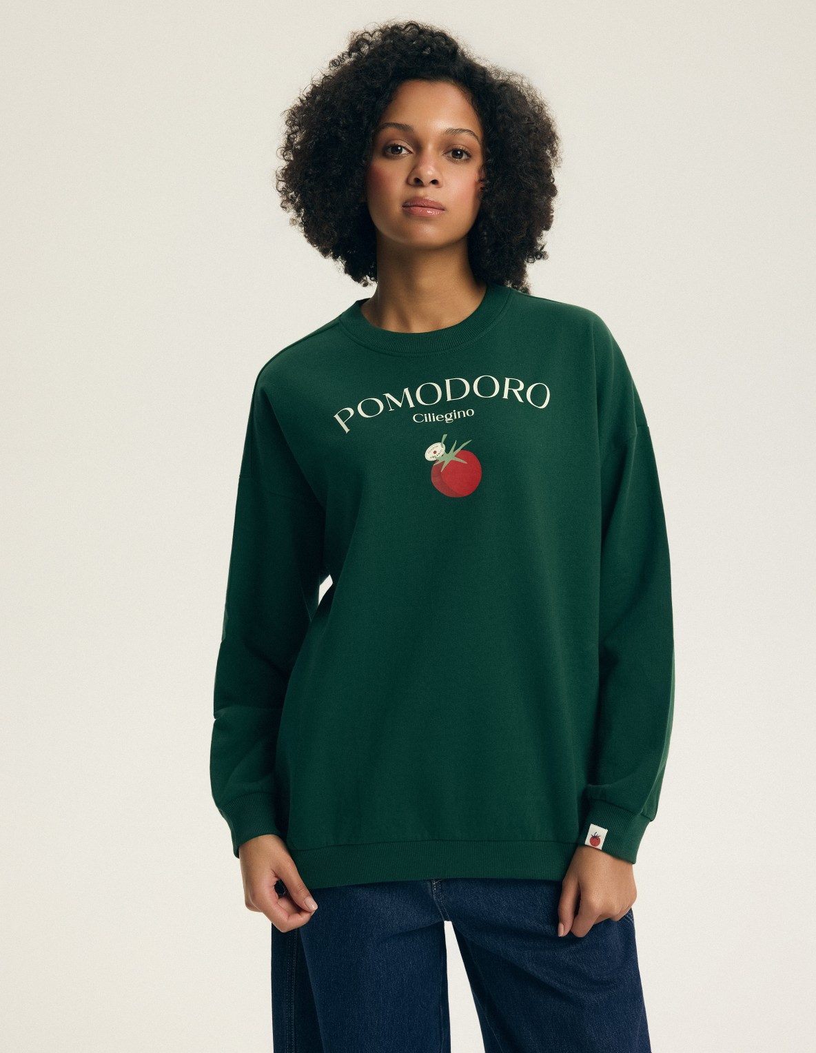 Henderson Sweatshirt Sweatshirt Dessie, POMODORO-Schriftzug, mit Print