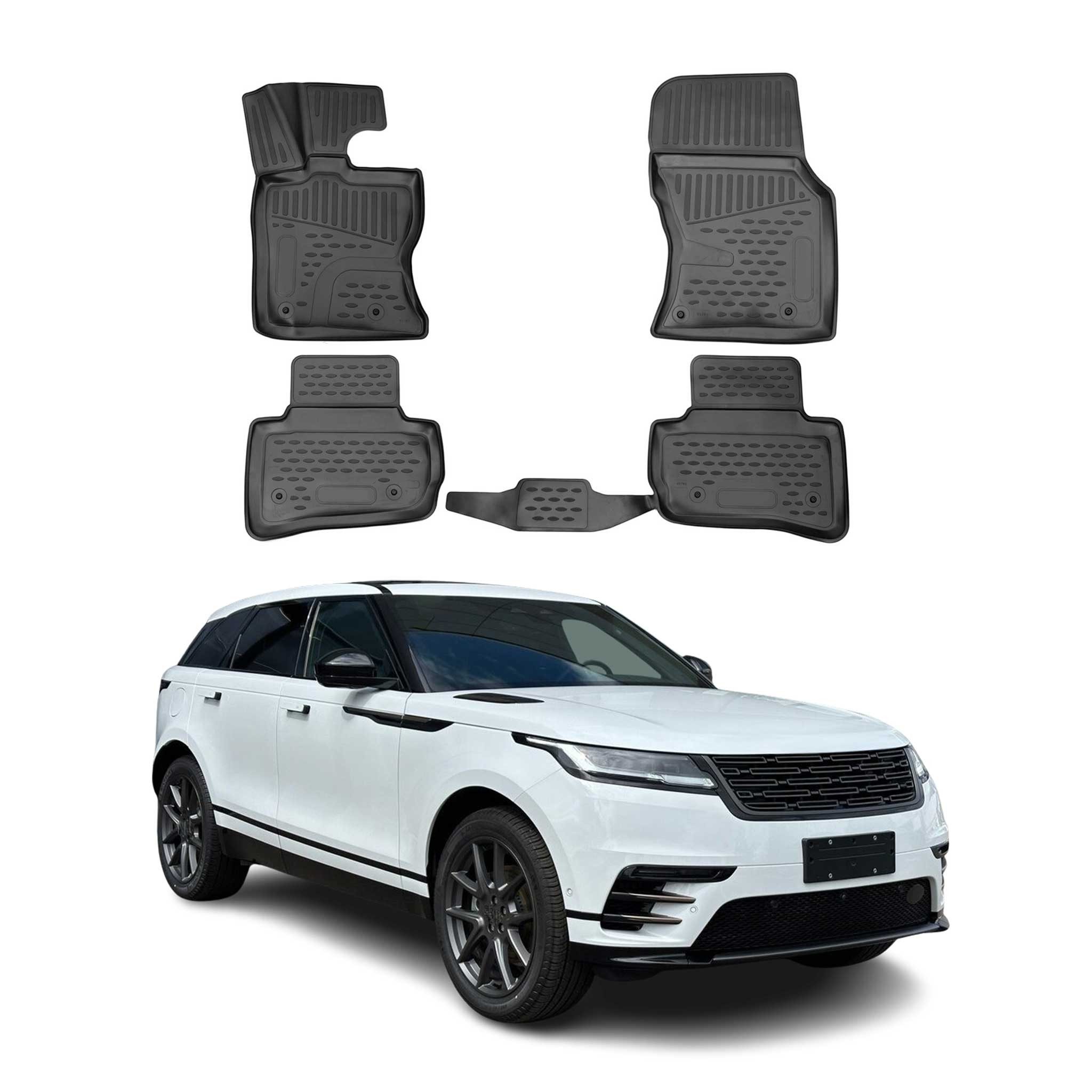 OMAC Auto-Fußmatten für Land Rover Range Rover Velar L560 2017-2025 Schwarz (4 St), für Land Rover Range Rover Velar L560 2017-2025 Land Rover Range Rover Velar L560 2017-2025, Antirutsch,Wasserfest,Einfache Installation