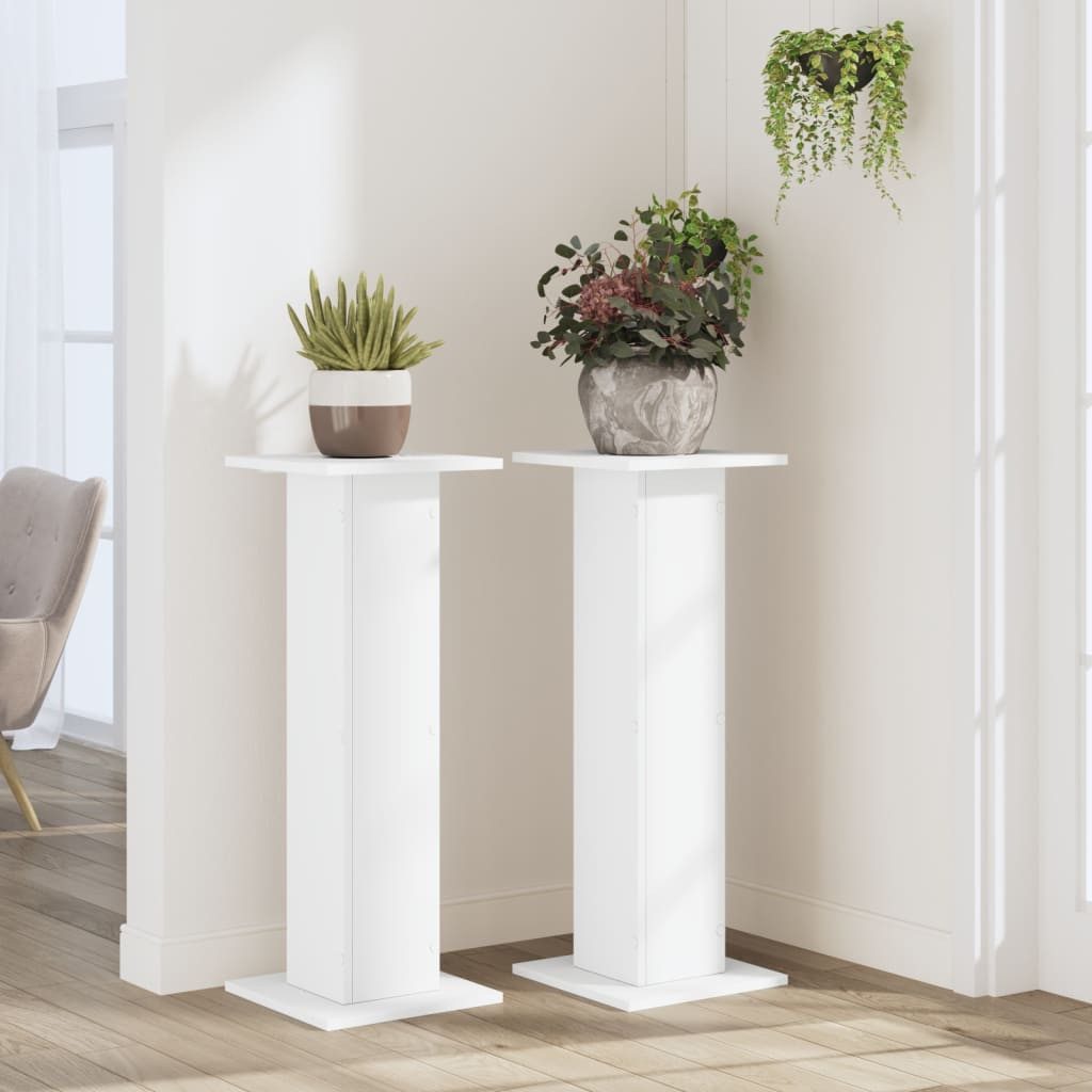 vidaXL Blumenständer Pflanzenständer 2 Stk. Weiß günstig online kaufen