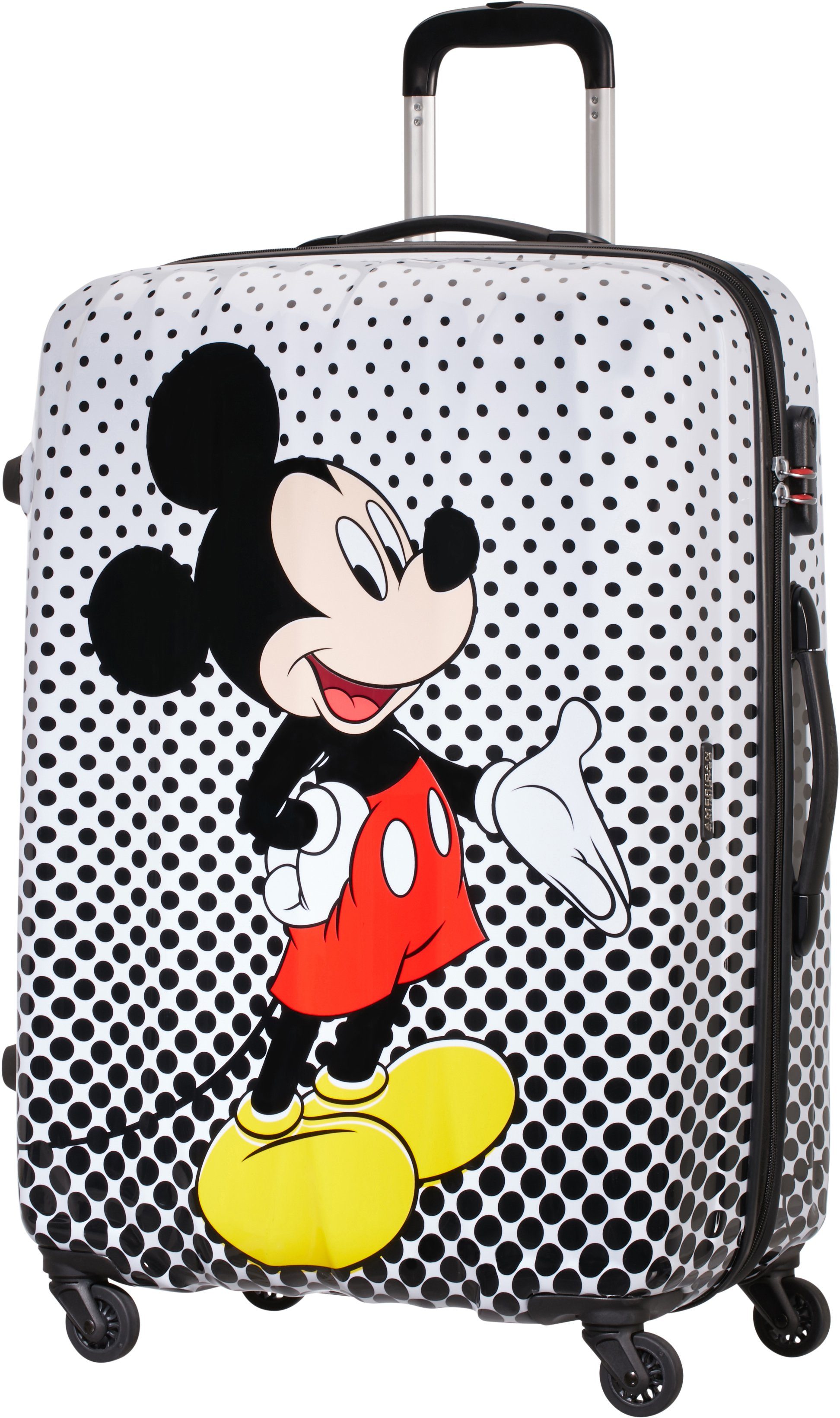 Dots, Mickey 75 American Disney Polka Rollen cm, Tourister® Mouse Legends, 4 Hartschalen-Trolley