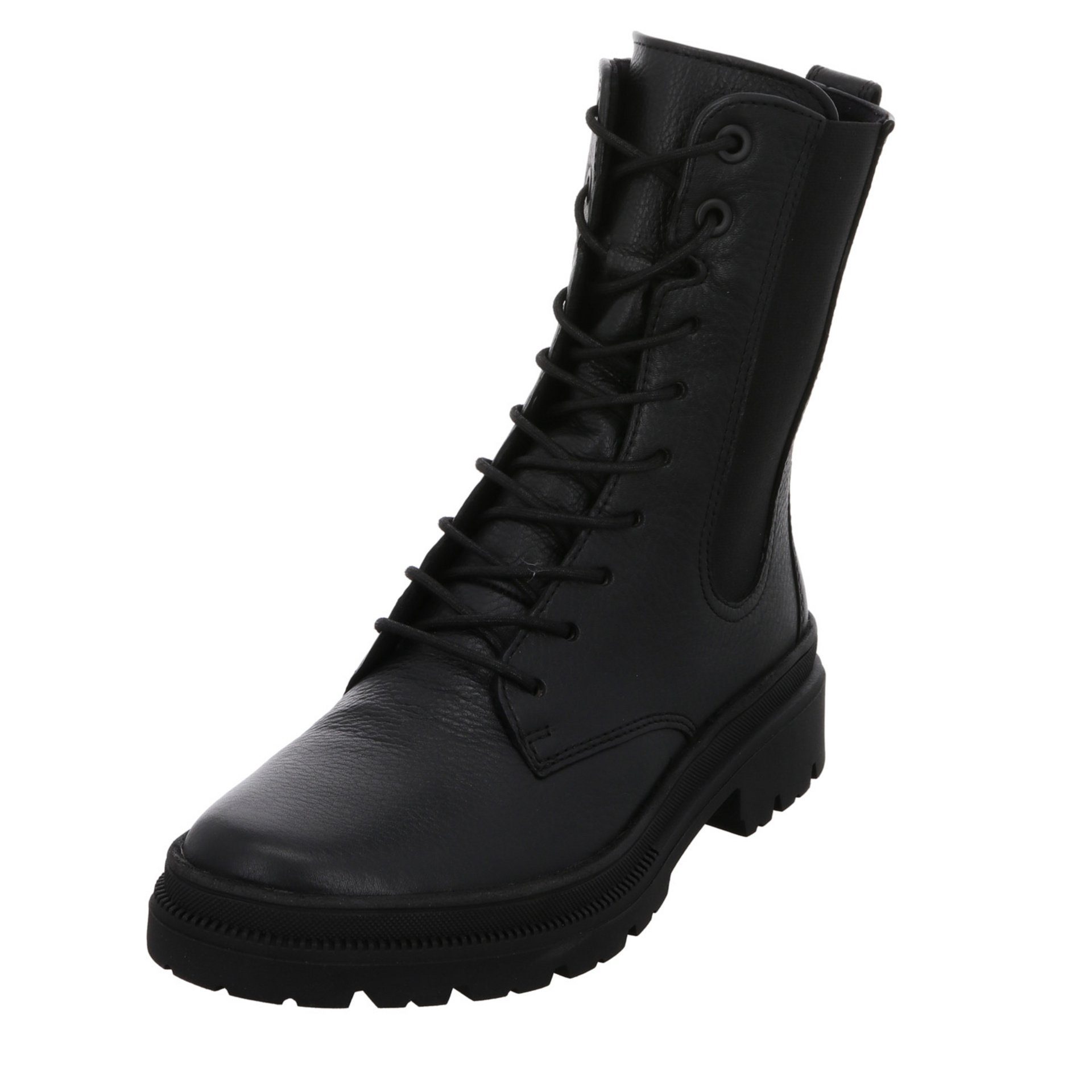 Dover-ST 046689 Glattleder Schnürboots uni Schnürstiefel Glattleder Ara schwarz