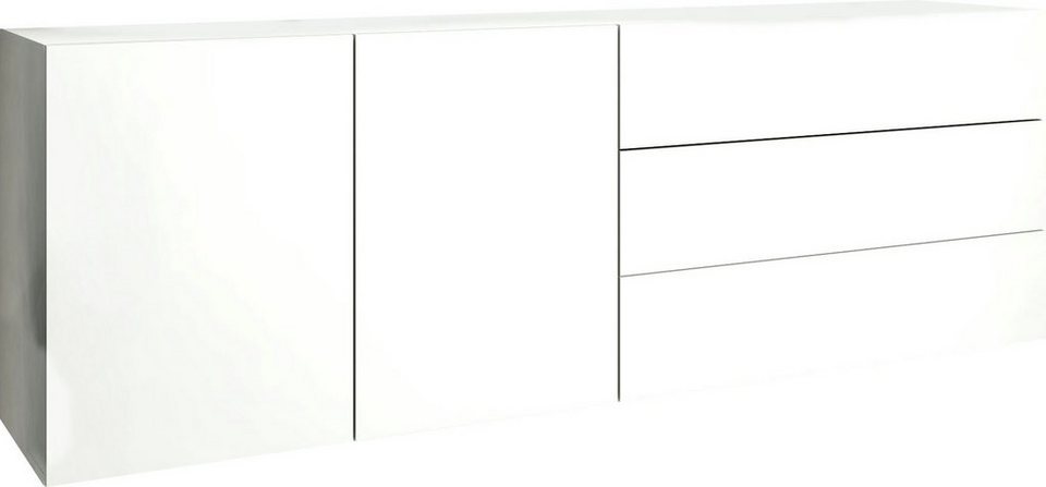 borchardt Möbel Lowboard Vaasa, Breite 152 cm, nur hängend, Maße (B/T/H):  152/35/53 cm