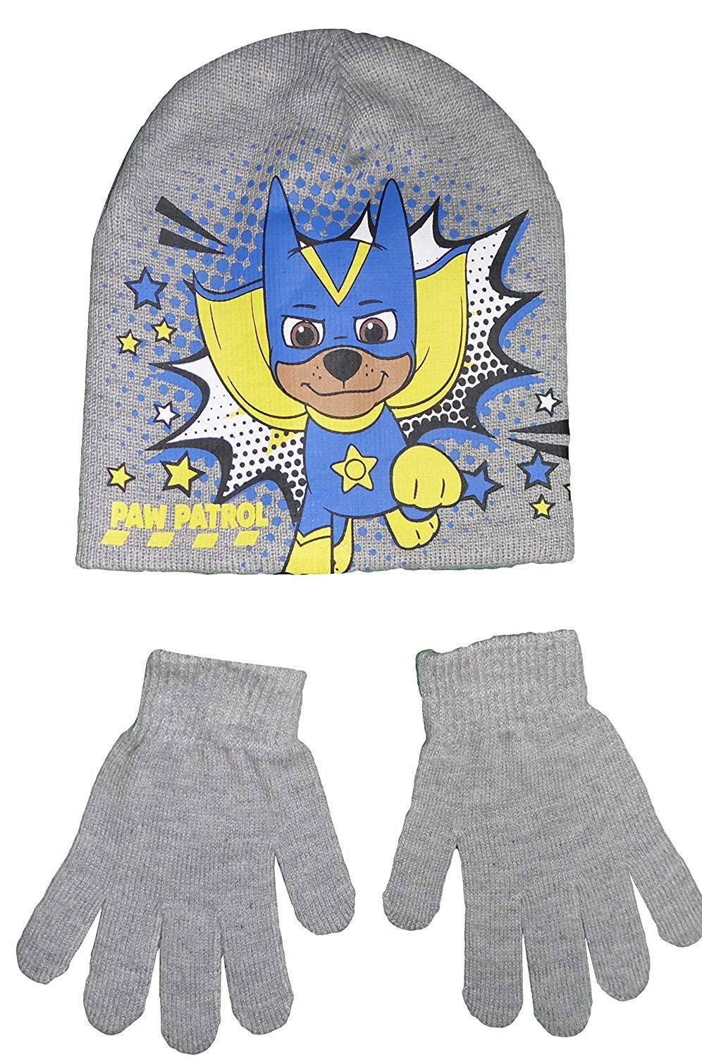 PAW PATROL Strickmütze Paw Patrol Jungen Mütze Set + Handschuhe Kindermütze Set mit Handschuhen