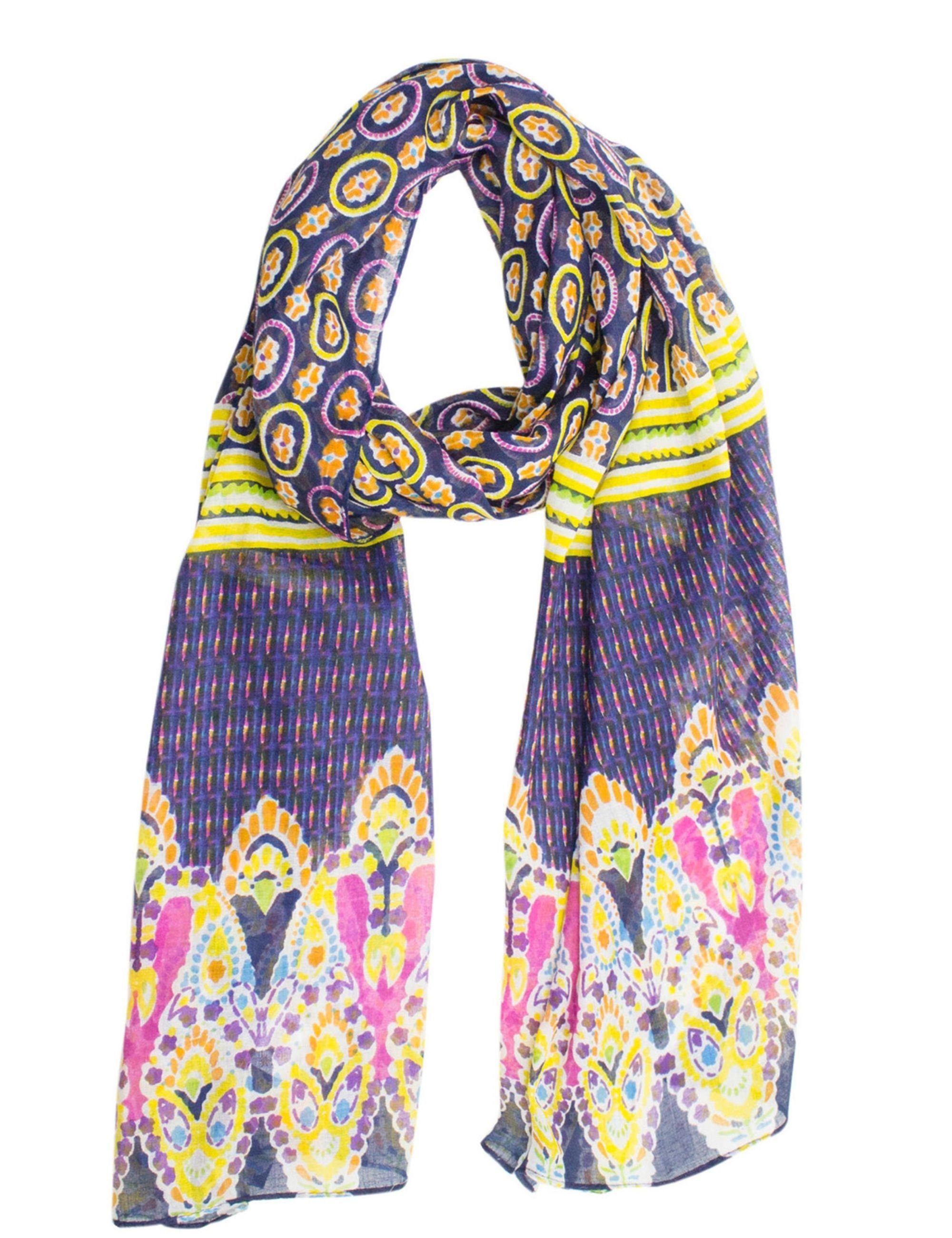 Sunsa Halstuch Damen Schal Tuch. Baumwolle Halstuch. Sommer Scarf als Geschenkideen für Frauen. Tuch mit Blumen Aufdruck & modern bohemian Design., Abstract Modern Aufdruck