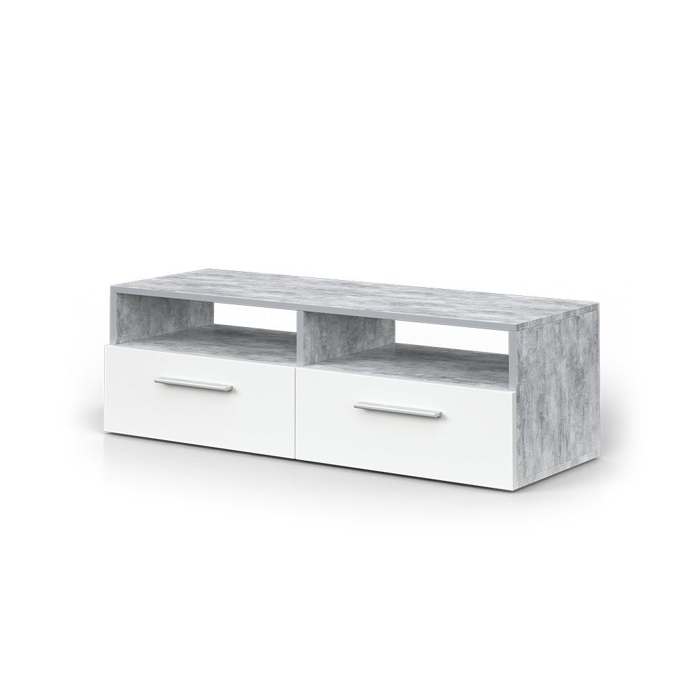 Vicco Lowboard Diego, Beton/Beton, 95 x 38 cm günstig online kaufen