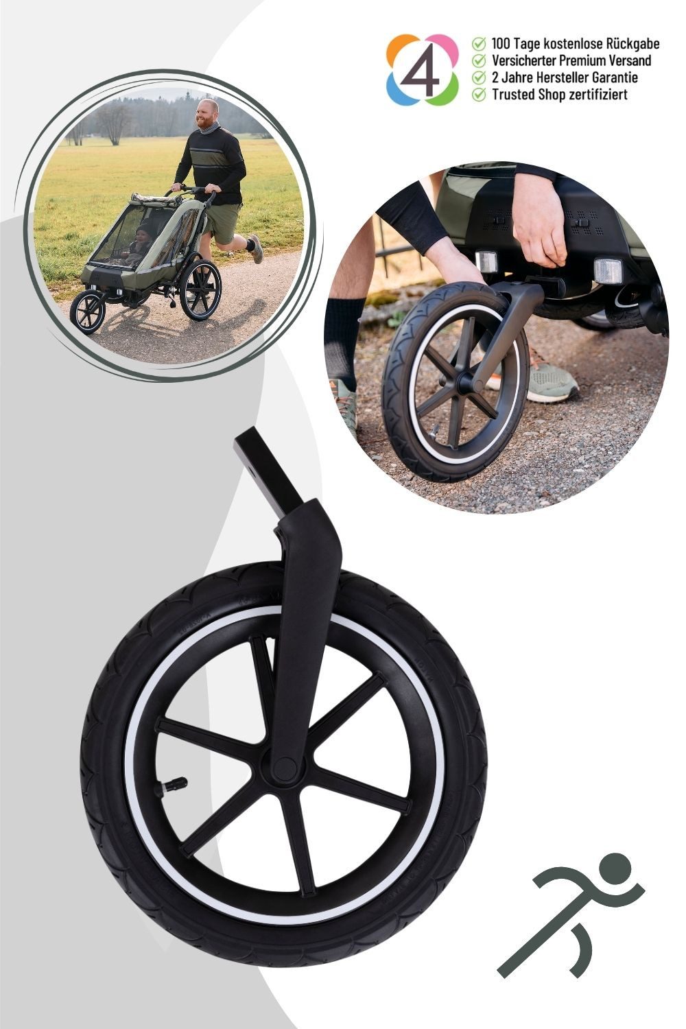 ABC Design Fahrradkinderanhänger Sport Kit für Tour Fahrradanhänger / Joggerrad