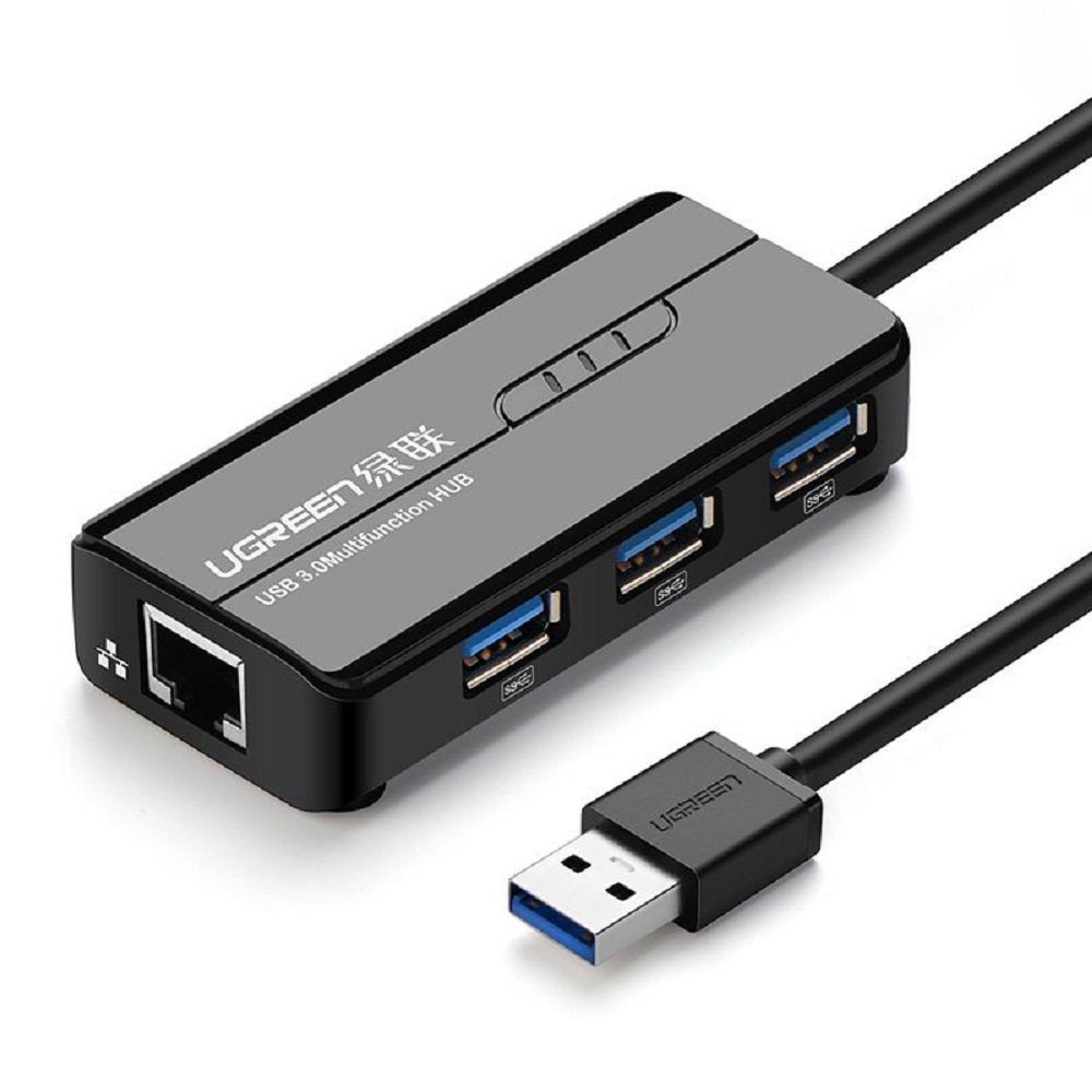 HUB Splitter 3x USB 3.0 externer Netzwerkadapter RJ45 Giga HUB