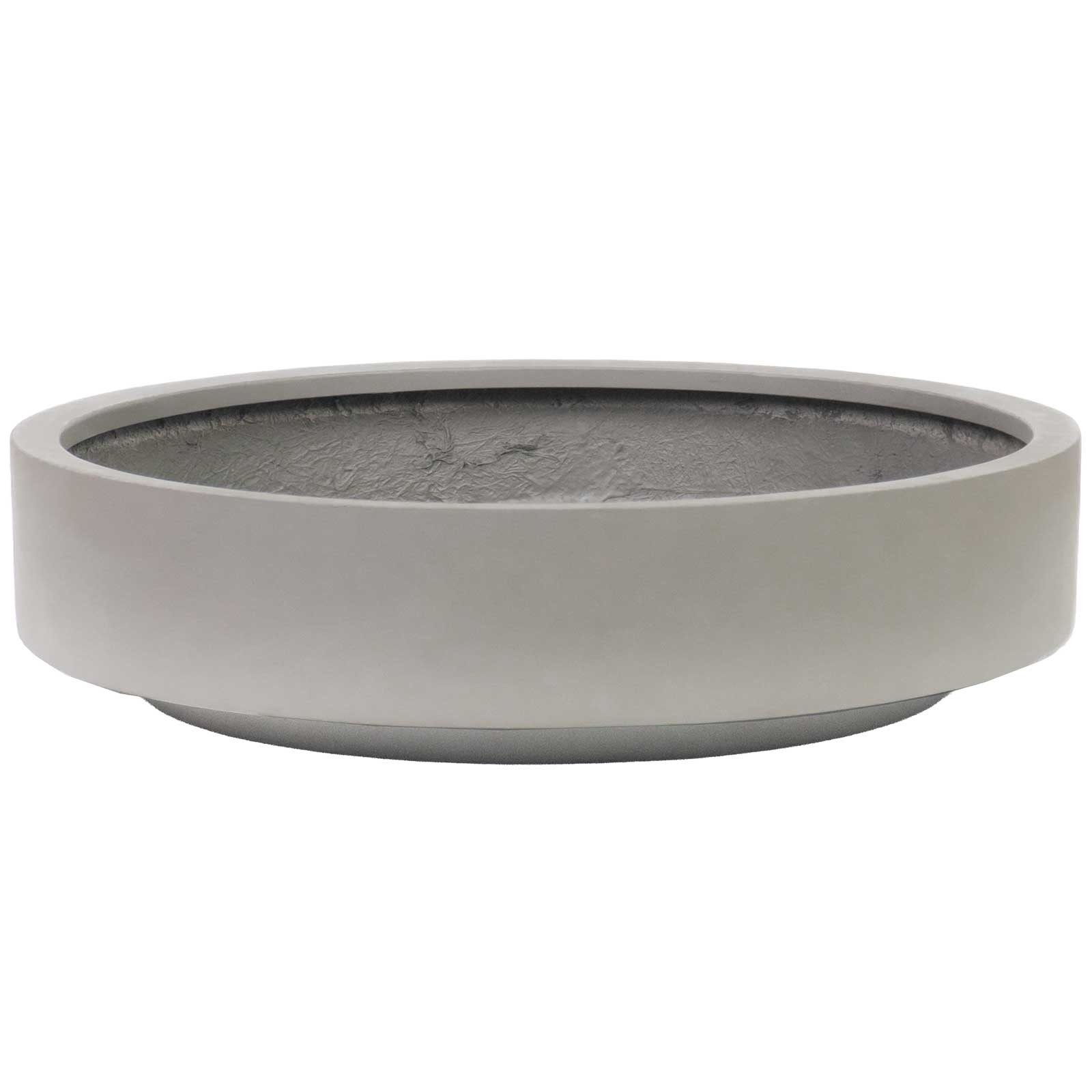 VIVANNO Pflanzschale Fiberglas ESCADA LOW Schale - Betongrau Beton-Design (1 St), 55x13 cm